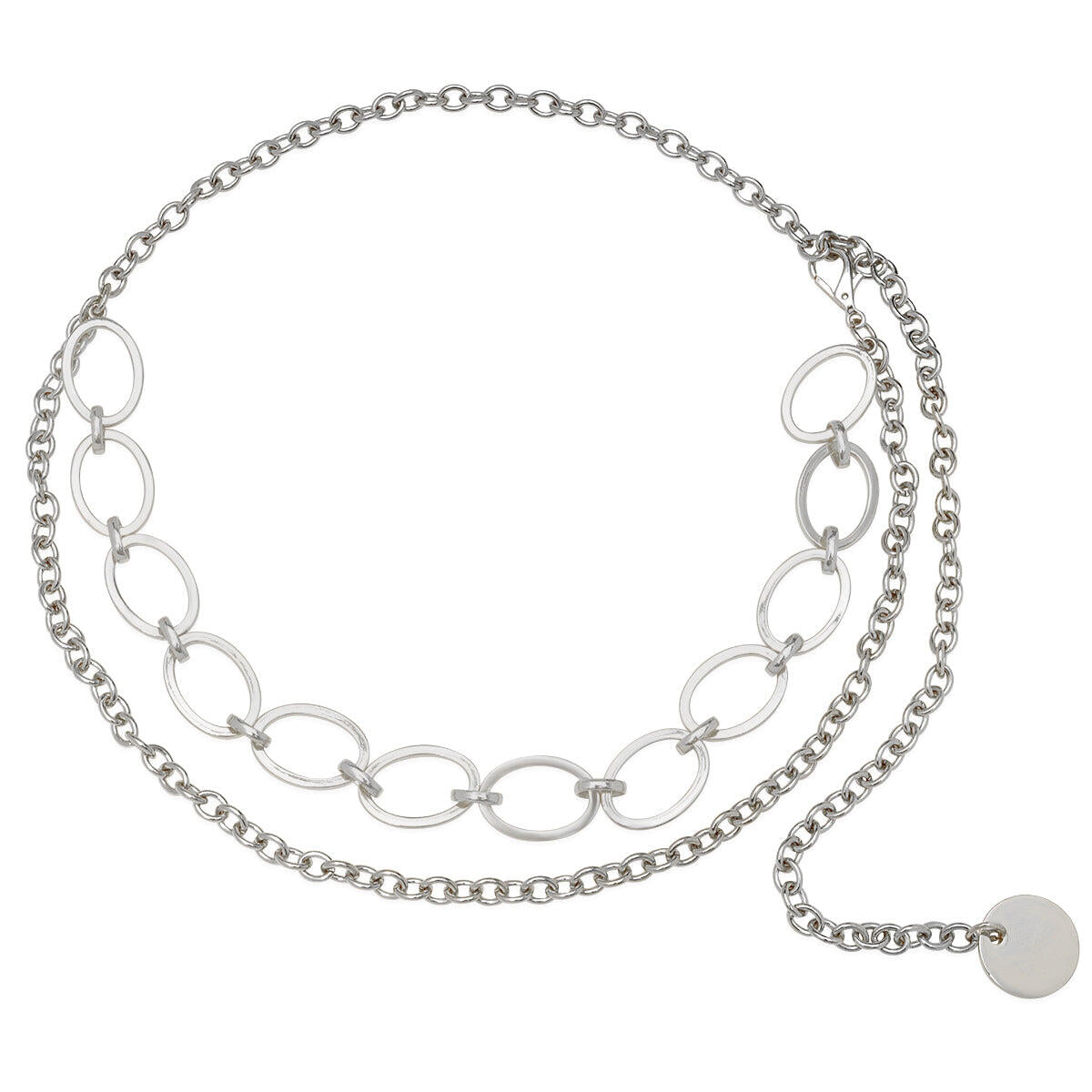 Larchmont Chain Belt- Silver