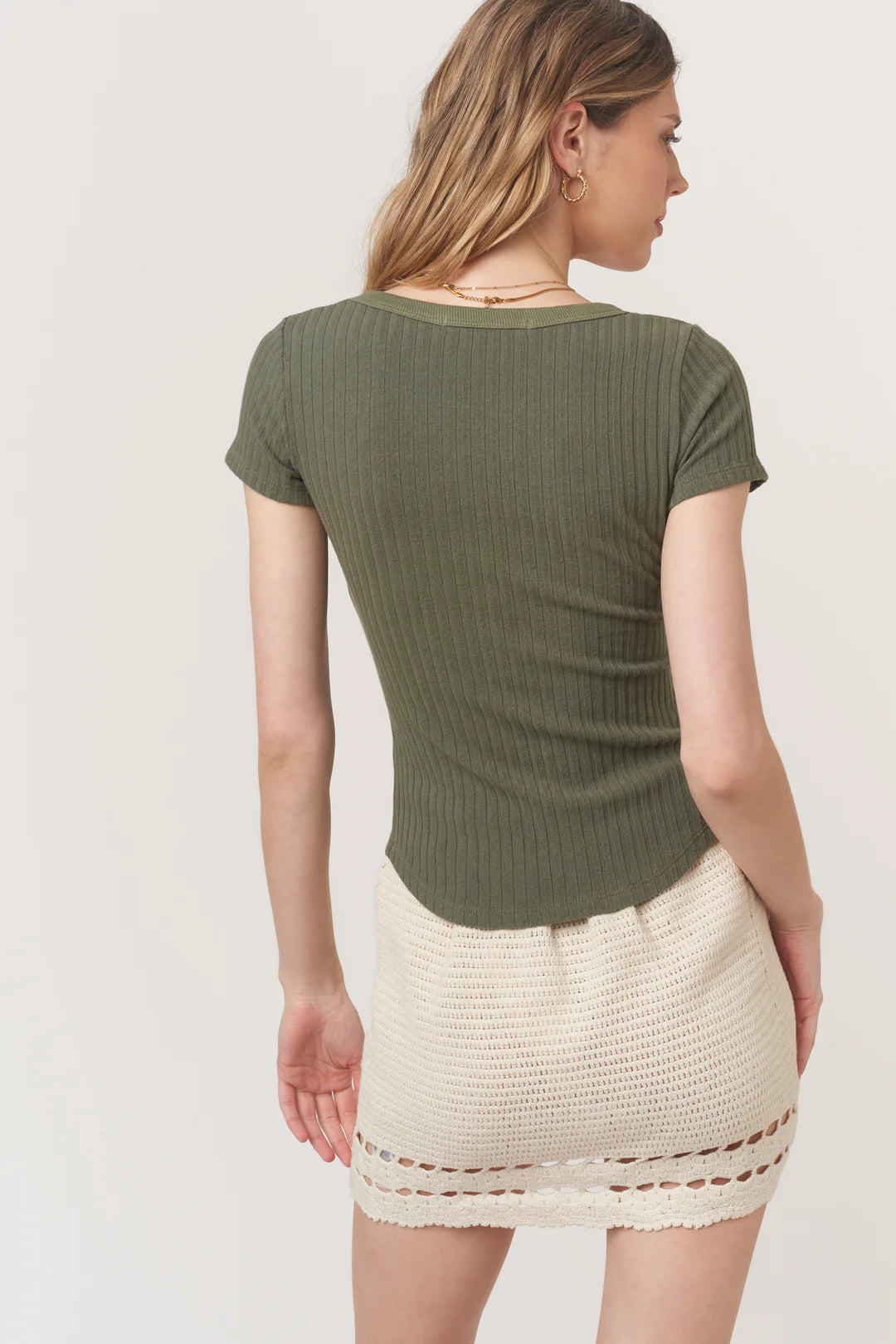 Julia Scoop Neck Rib Tee