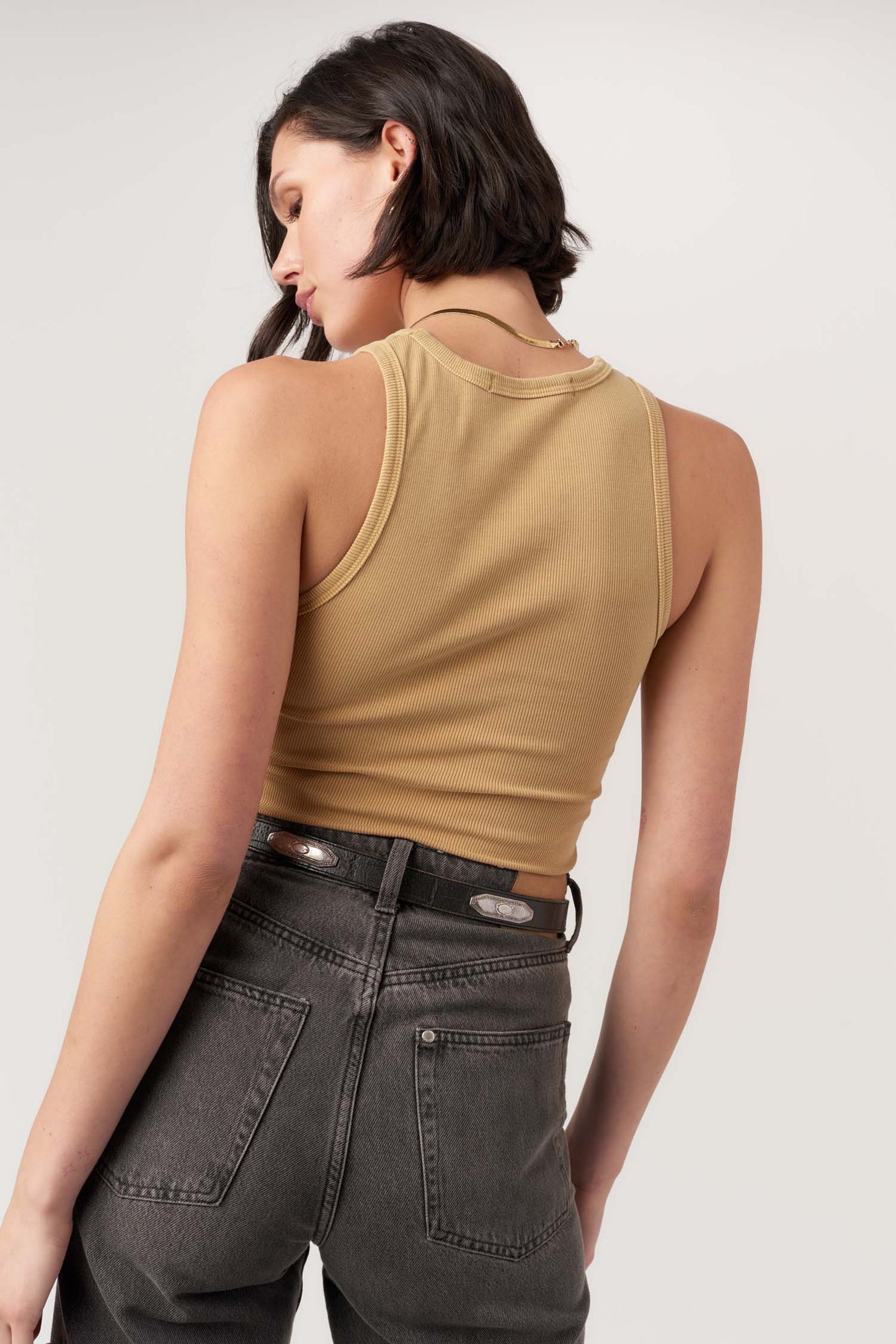 I'm So Lucky Embroidered Tank, iced coffee