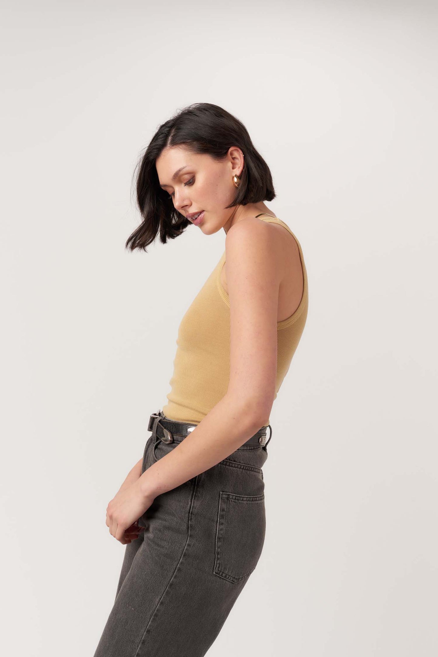 I'm So Lucky Embroidered Tank, iced coffee