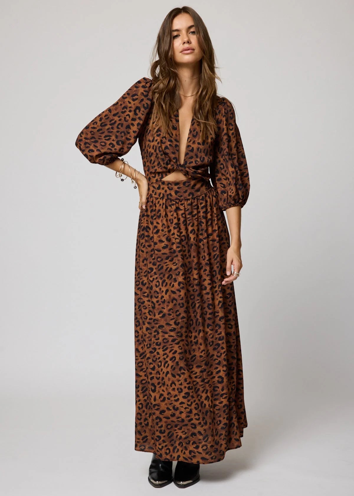 Knot Front Dress Leopard