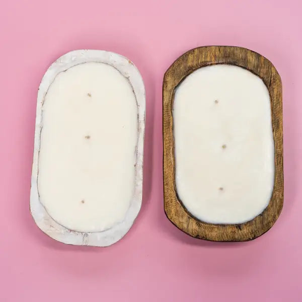 White Dough Bowl Soy Wax Candle, Magnolia