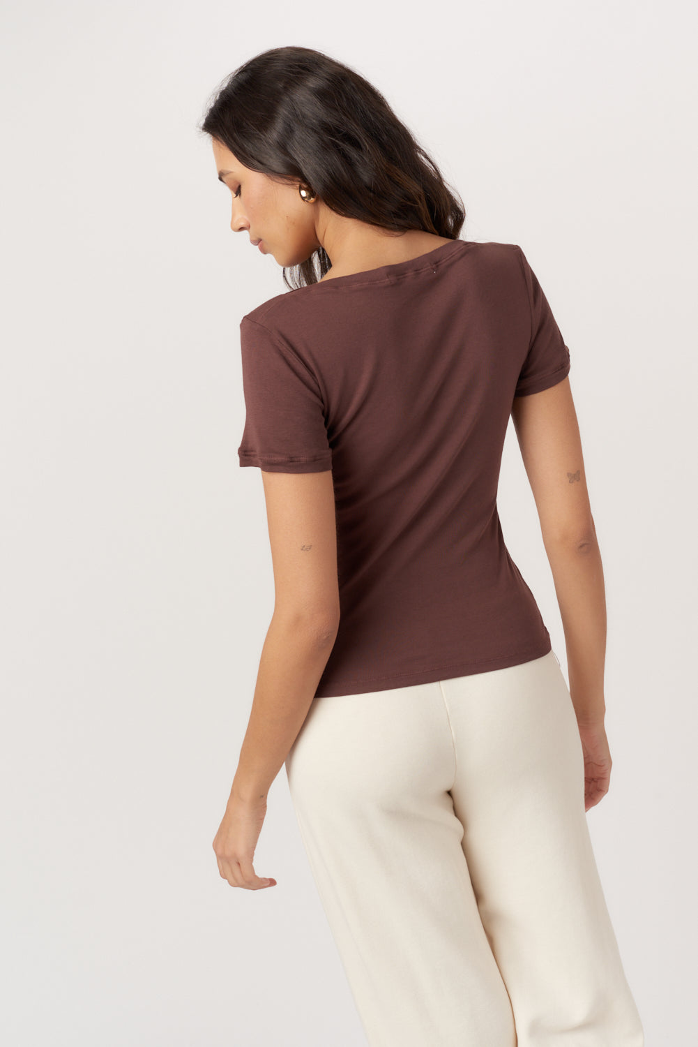 Saddle Tee, Dark Mocha