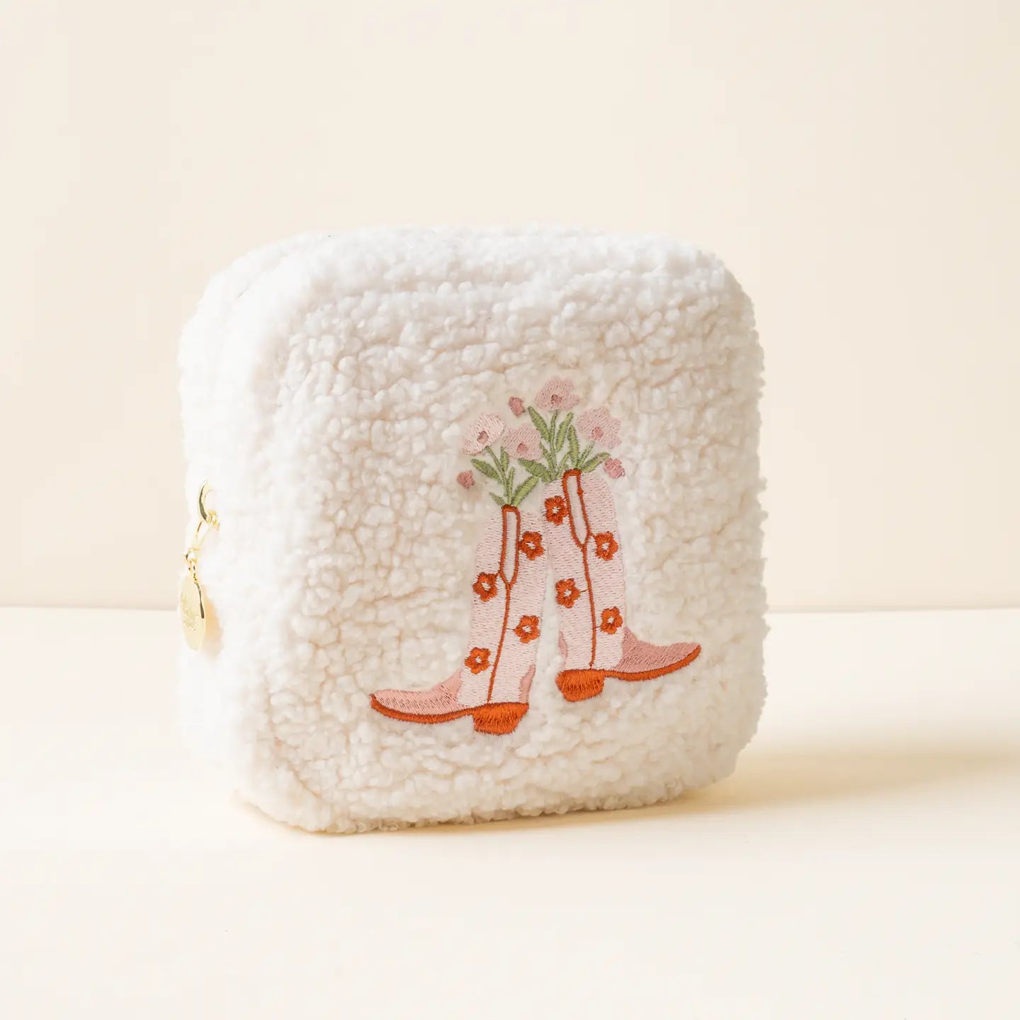 Teddy Pouch Square - Cowgirl Boots