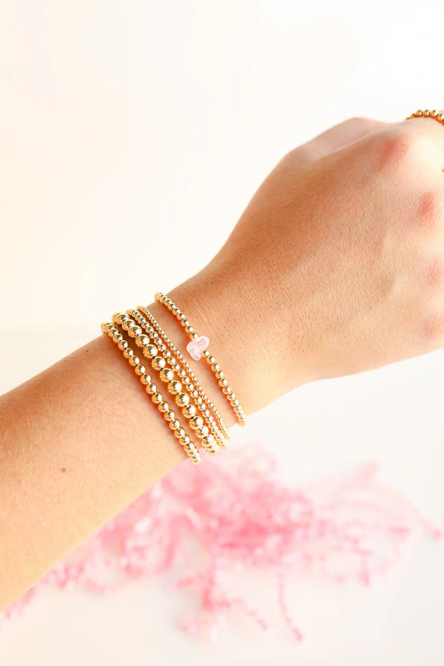 Boot BB Bead Bracelet - Pink