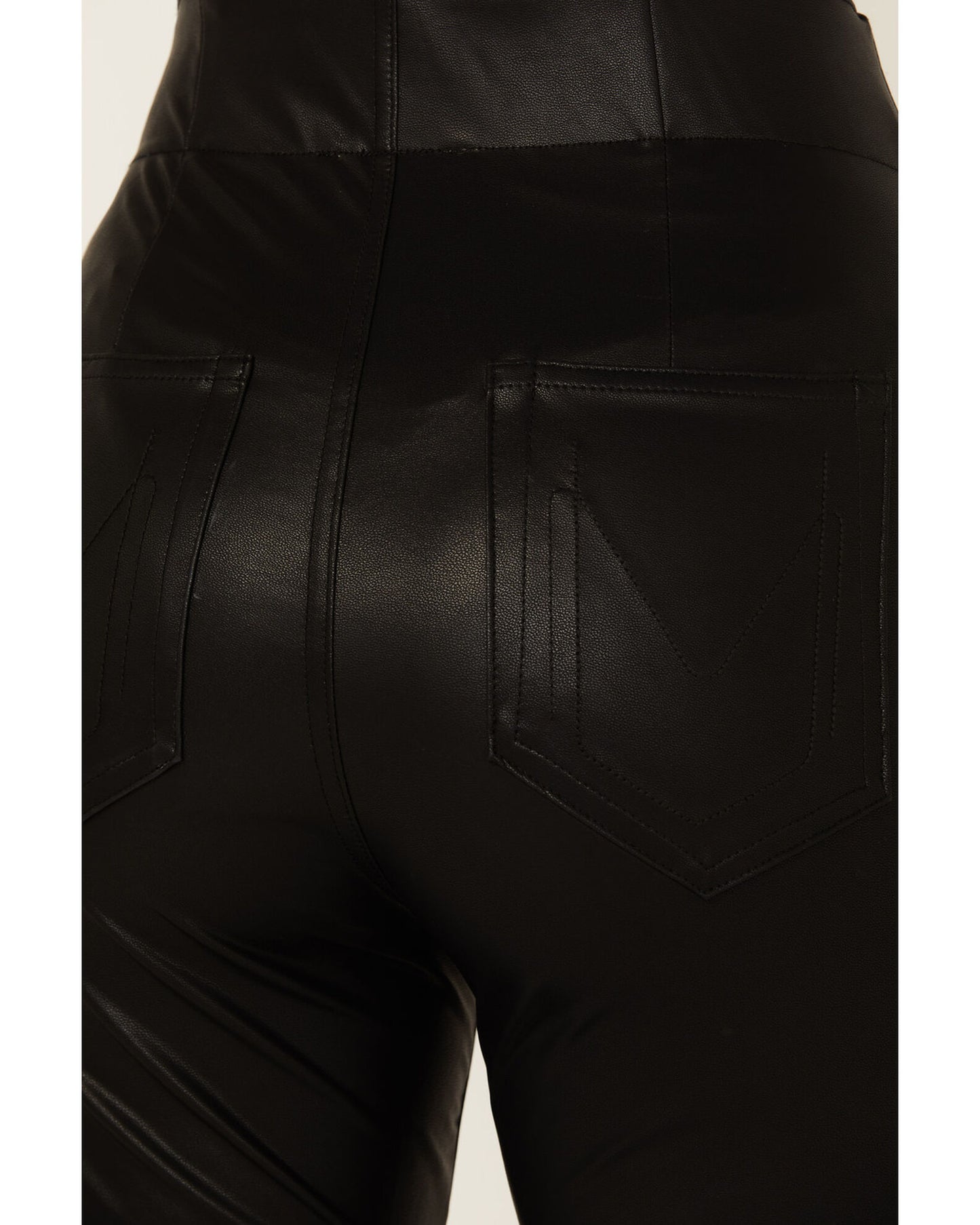 Nashville Pull On Flares Faux Black