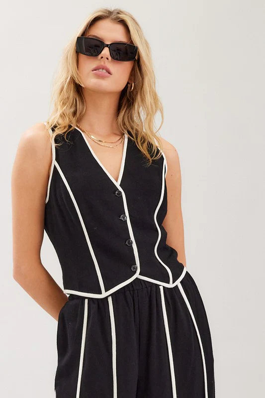 Linen Binding Vest