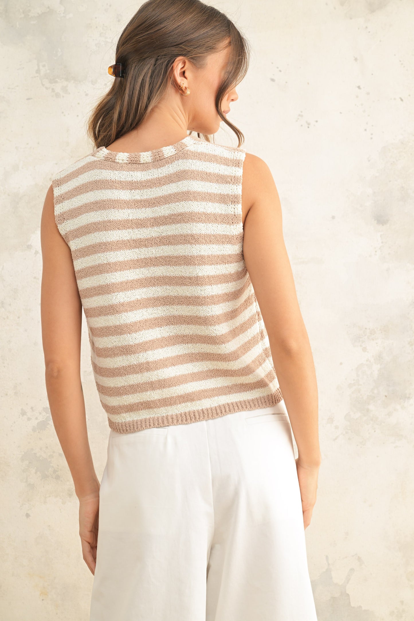 Knitted Striped Vest