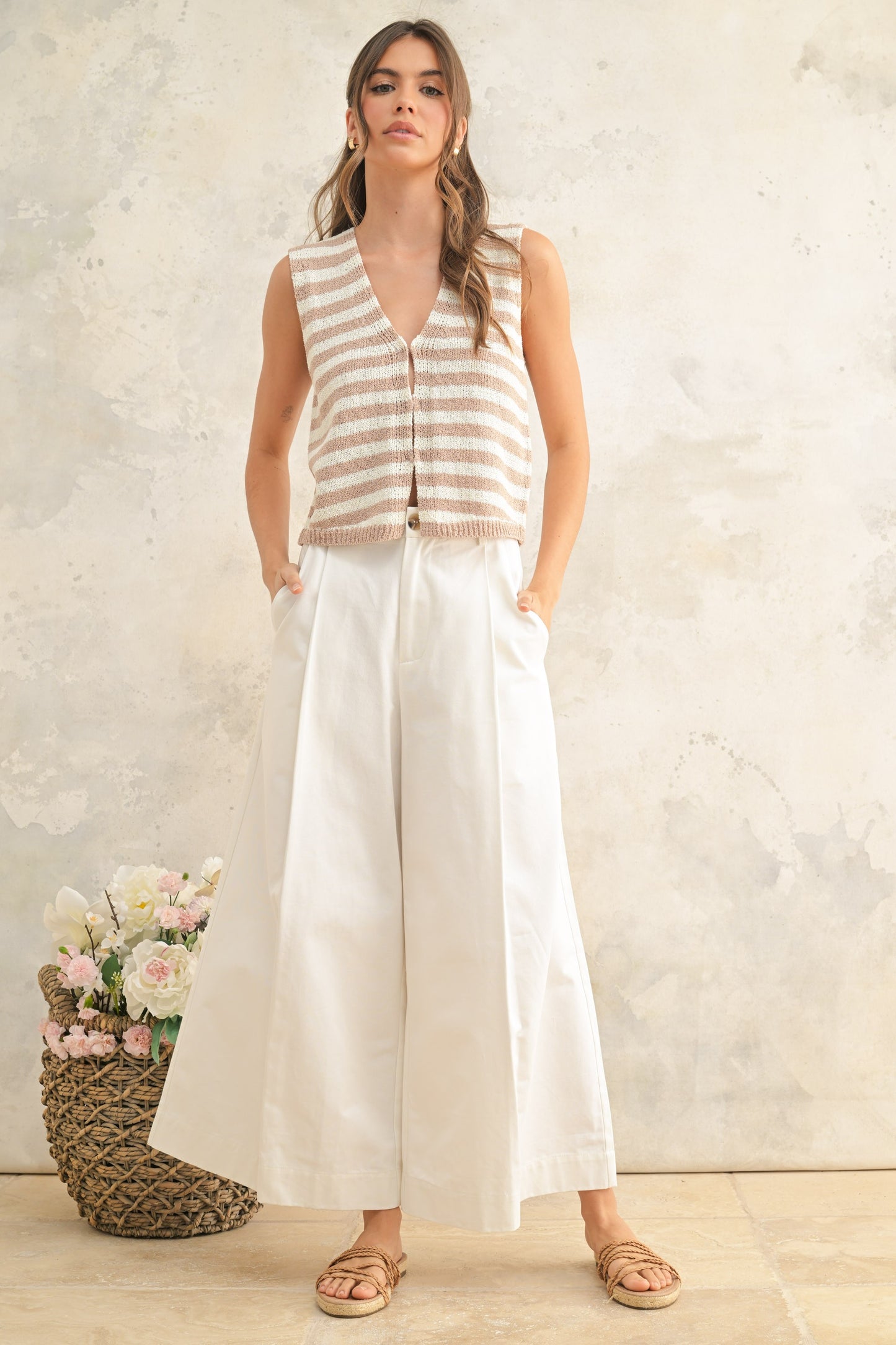 Knitted Striped Vest