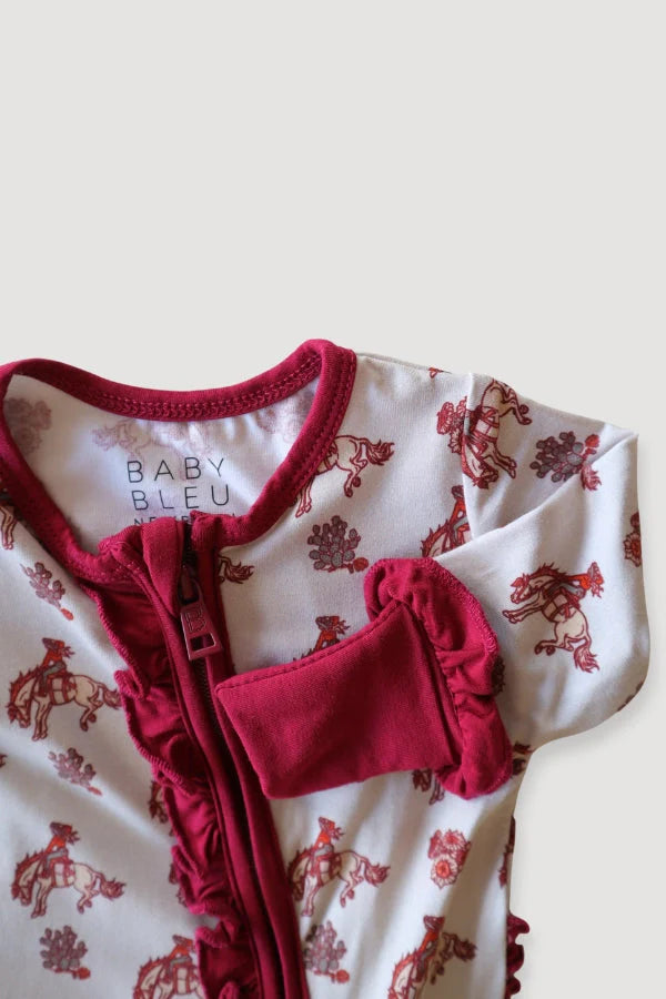 Convertible Onesie, Retro Cowgirl