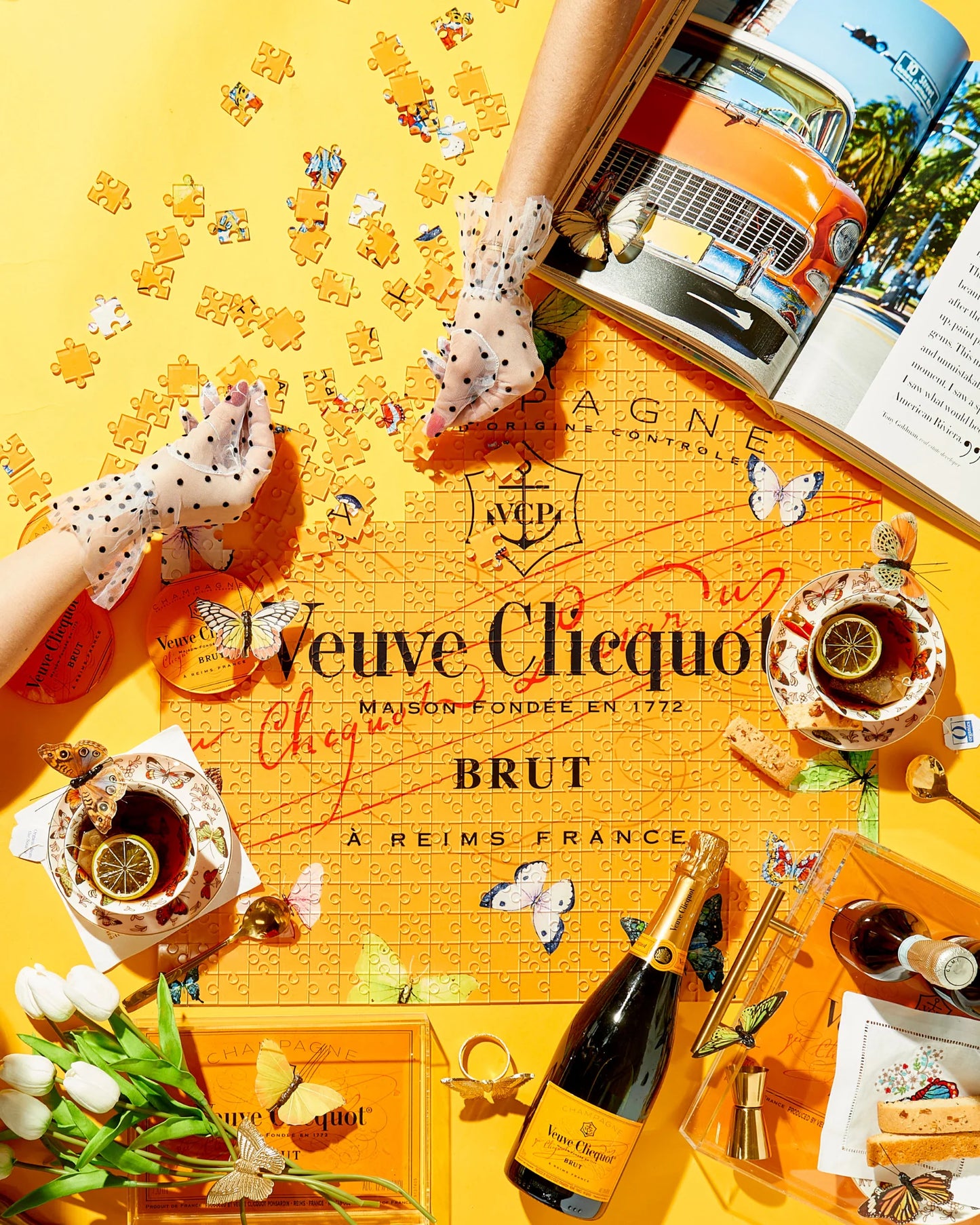 Veuve Brut Butterfly Acrylic Puzzle