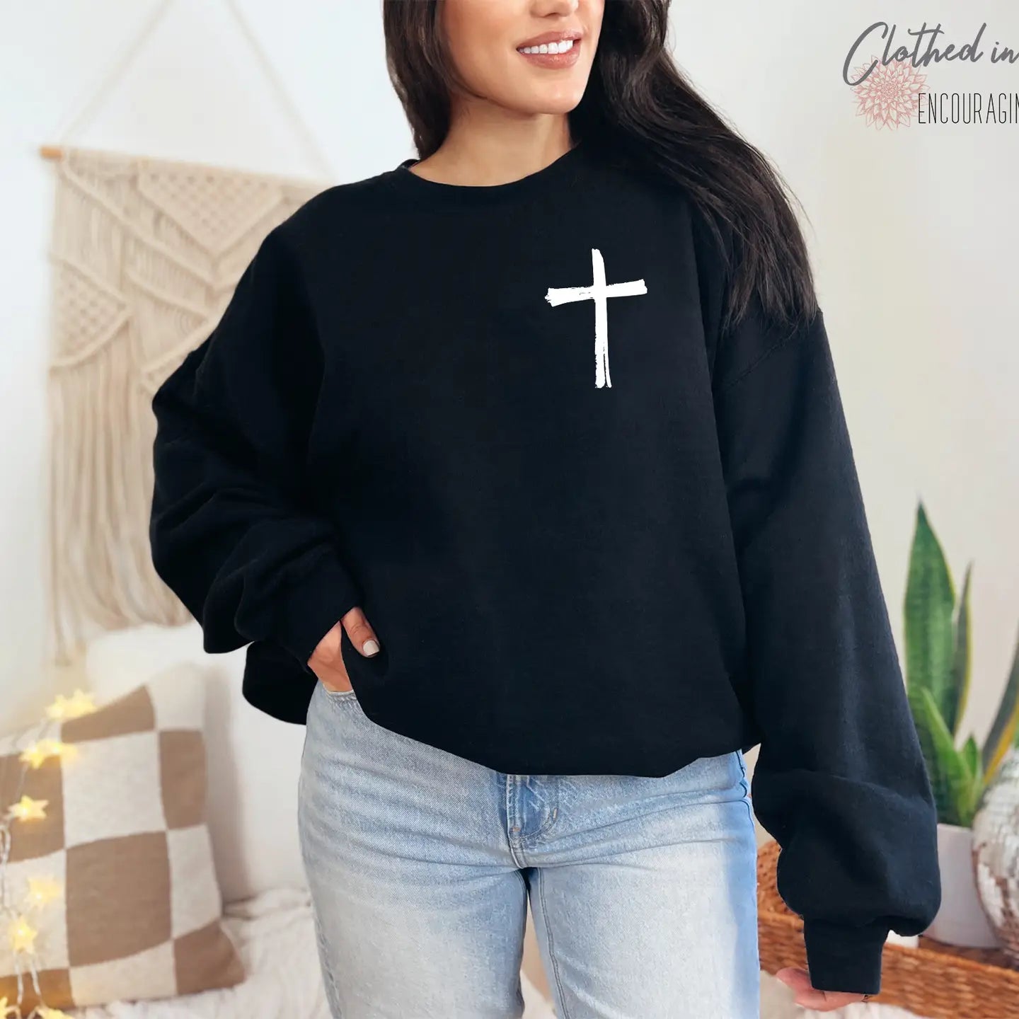 Jesus Has My Back Crewneck