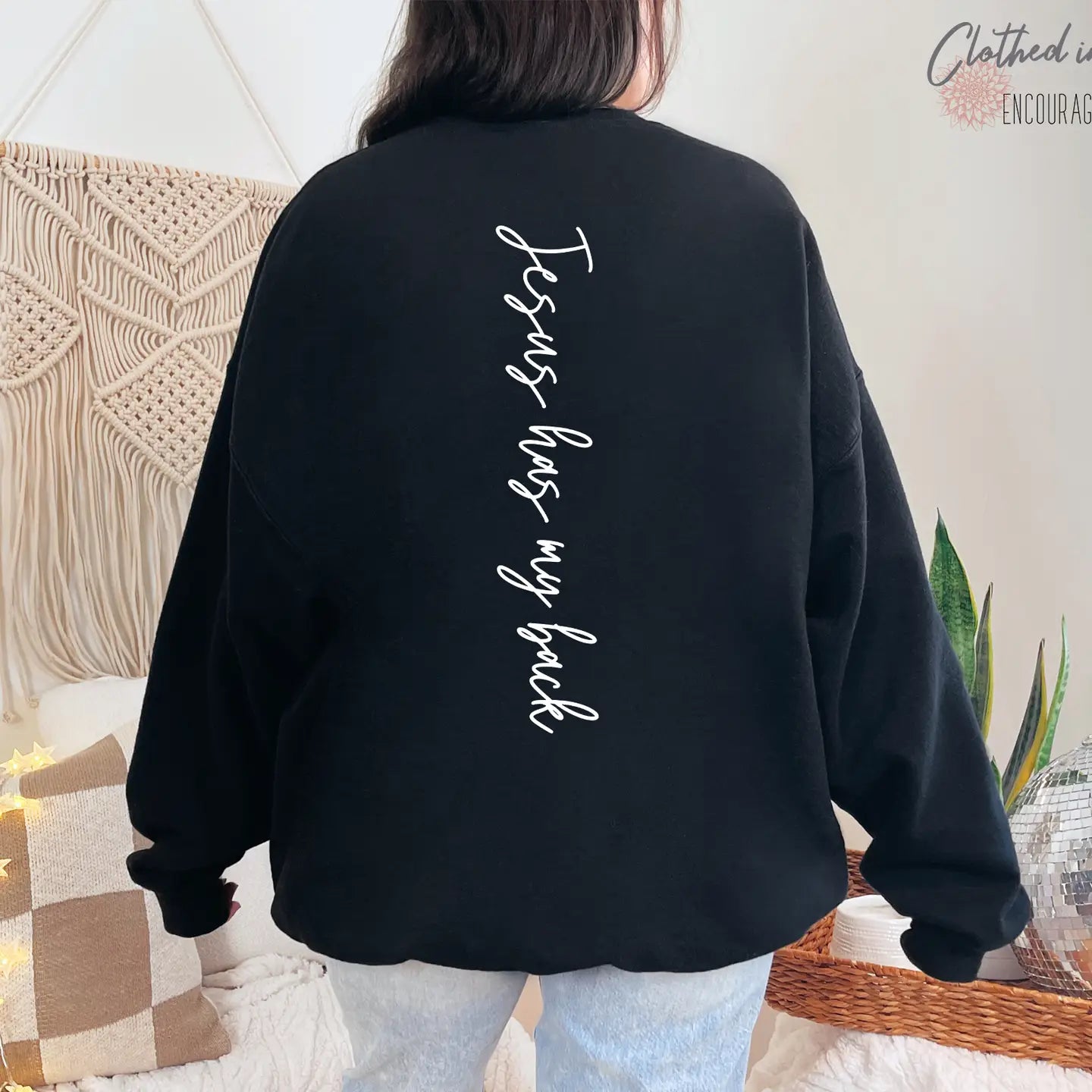 Jesus Has My Back Crewneck