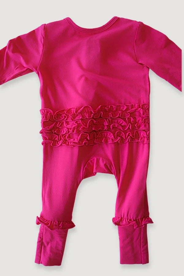 Two-Way Ruffled Zipper- Magenta