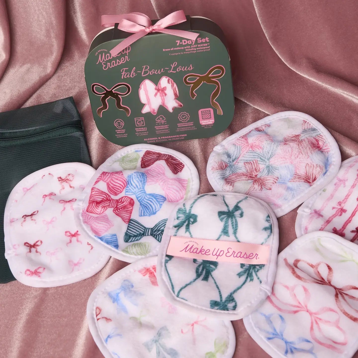 Fab-Bow-Lous 7 Day Set, Makeup Eraser/Face Wipes