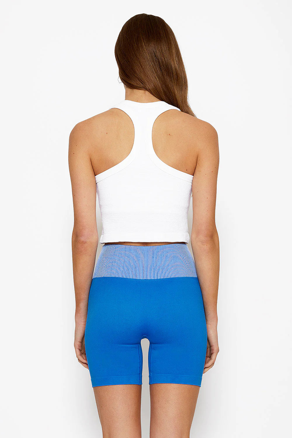 Mia High Neck Tank Bra White