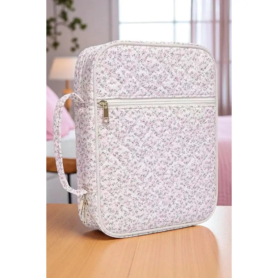 Naomi Pink Floral Print Bible Cover