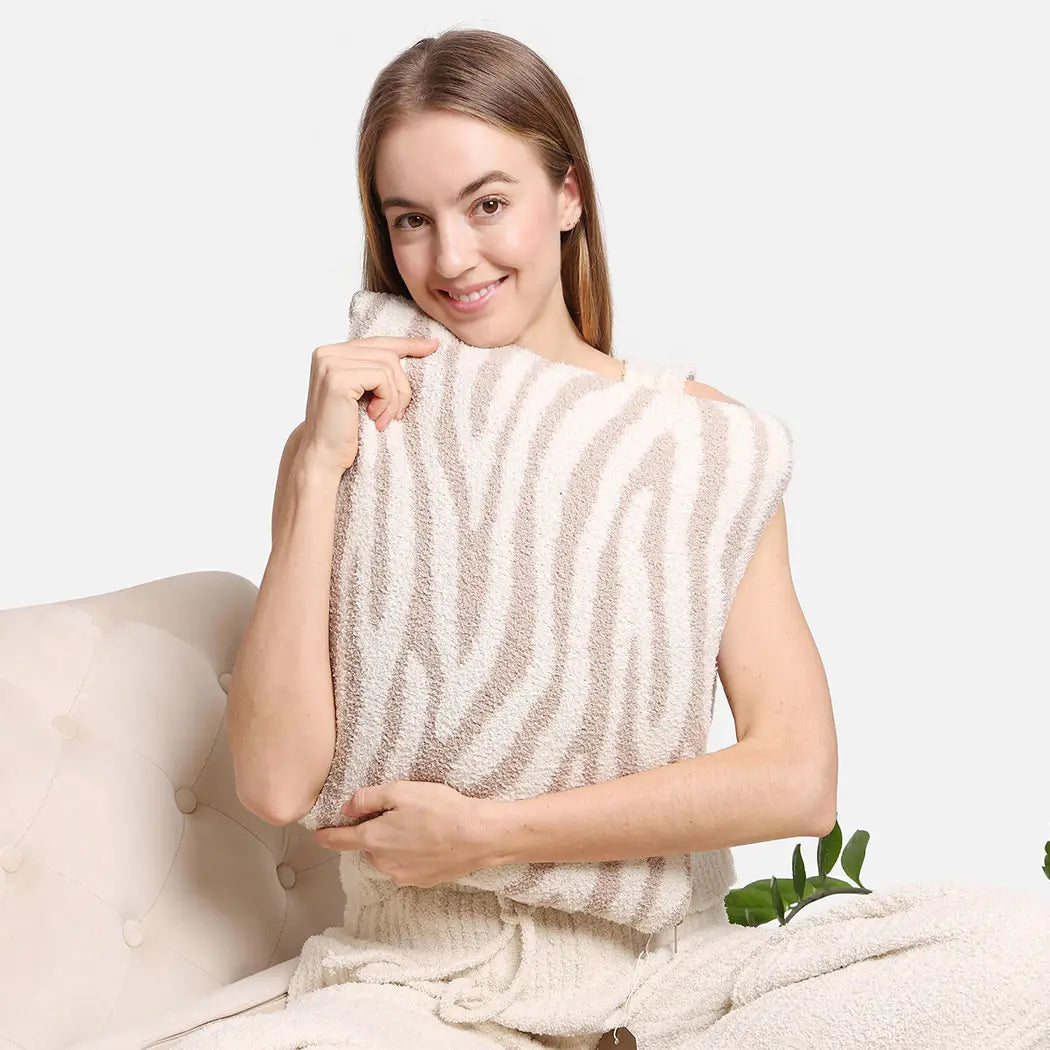 2 in 1 Zebra Throw Blanket/Pillow