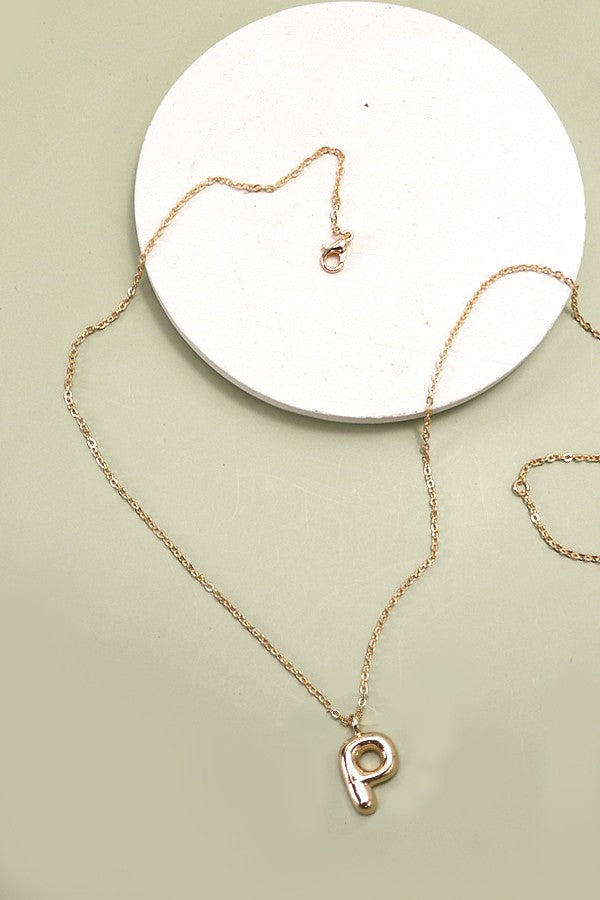 Bubble Balloon Initial Necklaces