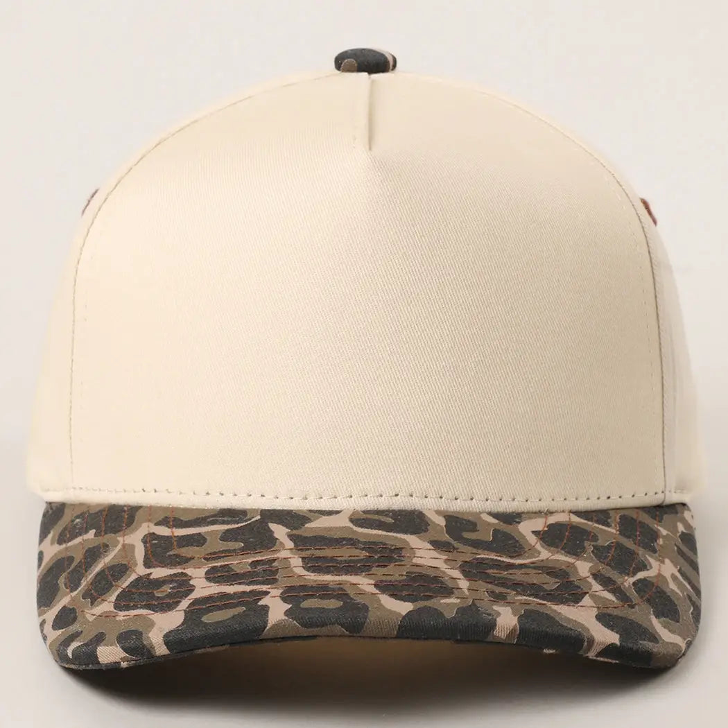 Two Tone Leopard Trucker Hat