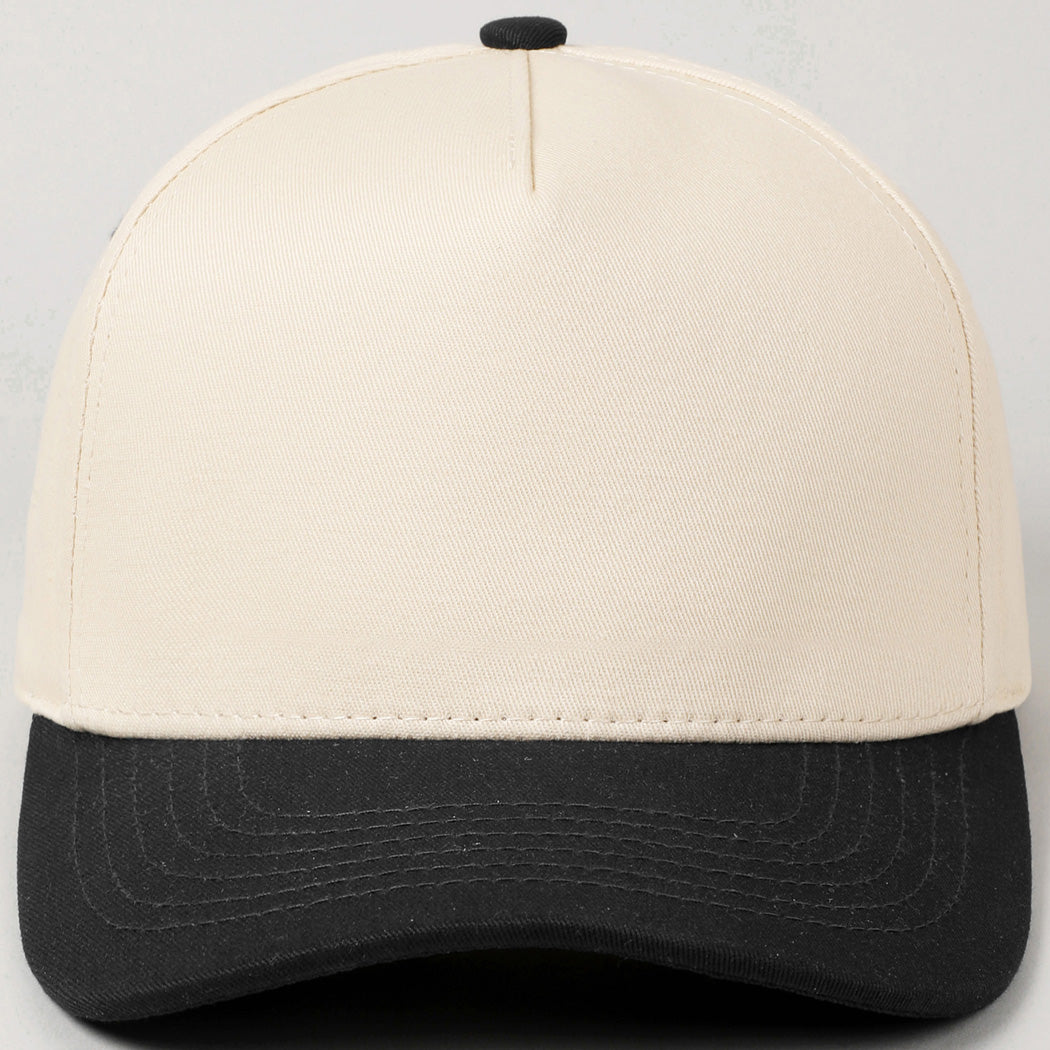Kids Plain Two Tone Canvas Hat