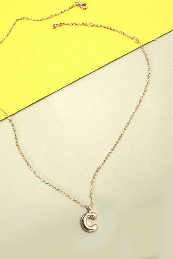 Bubble Balloon Initial Necklaces