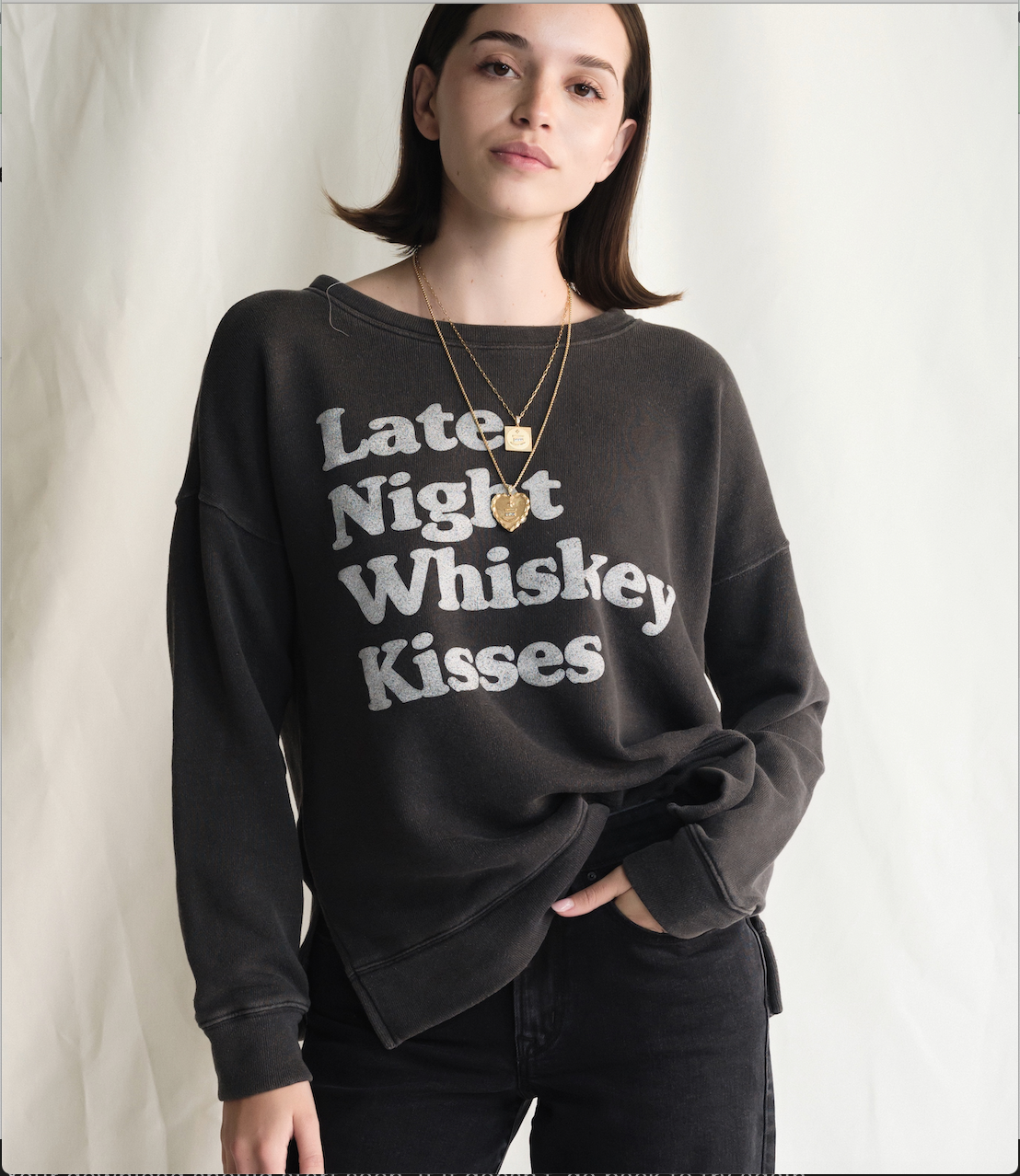 Late Night Whiskey Kisses Sweatshirt