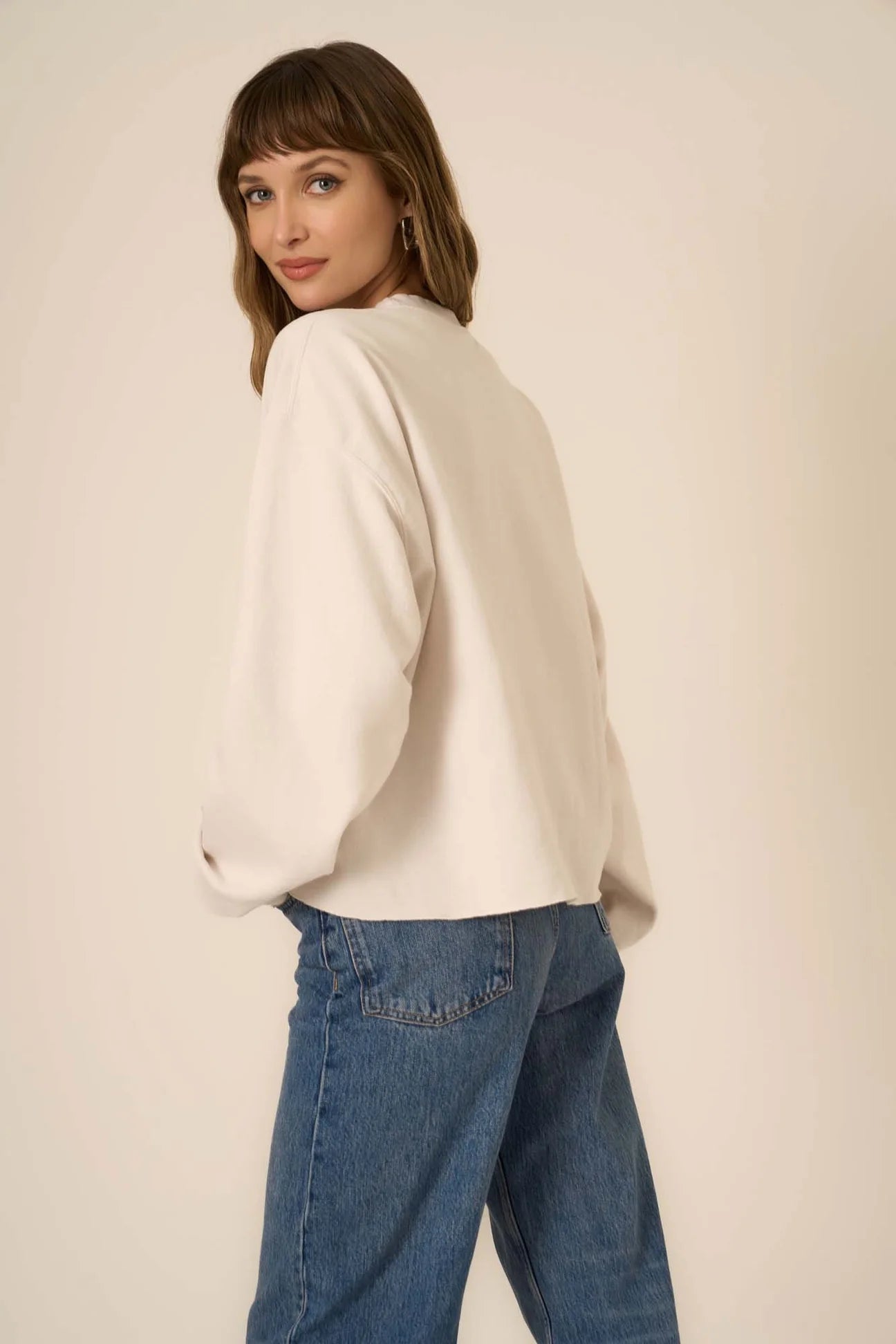 C'est La Vie Raw Hem Sweatshirt