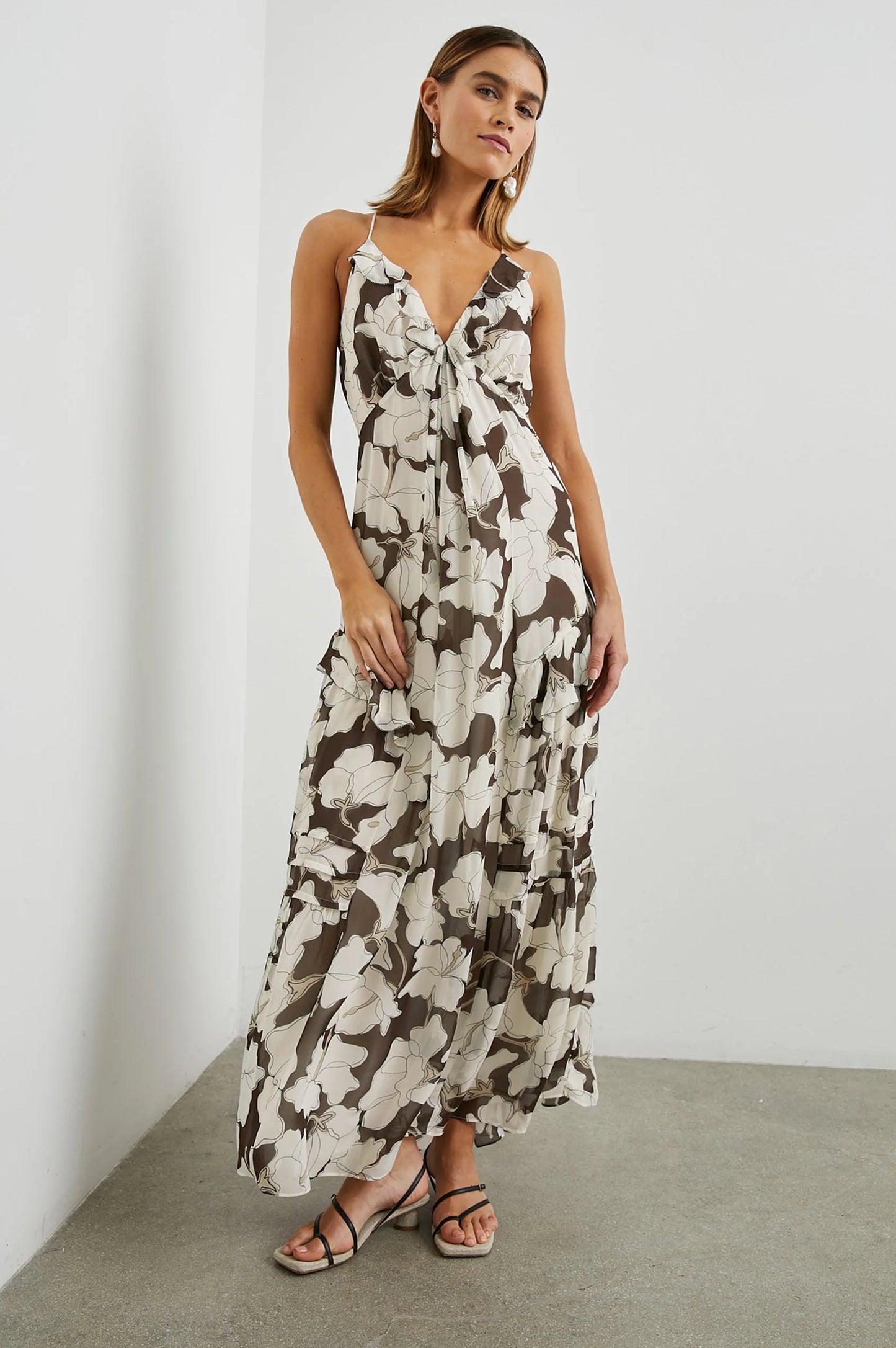 Boa Dress Mocha Floral