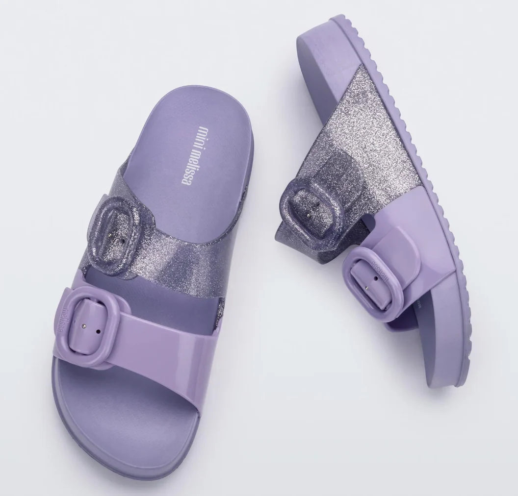 Kids Cozy Slides, glitter lilac