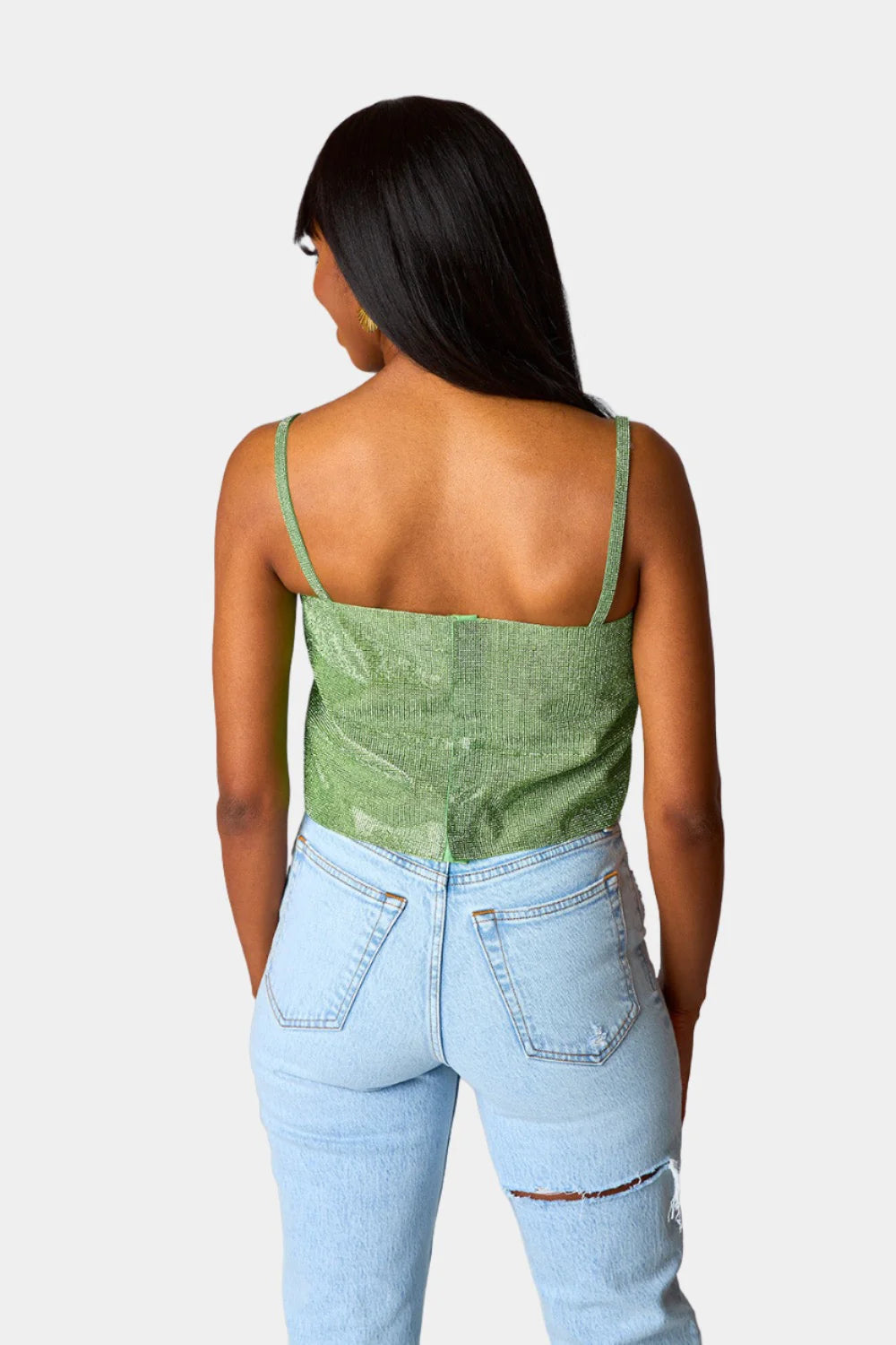 Girly Girl Rhinestone Crop Tank