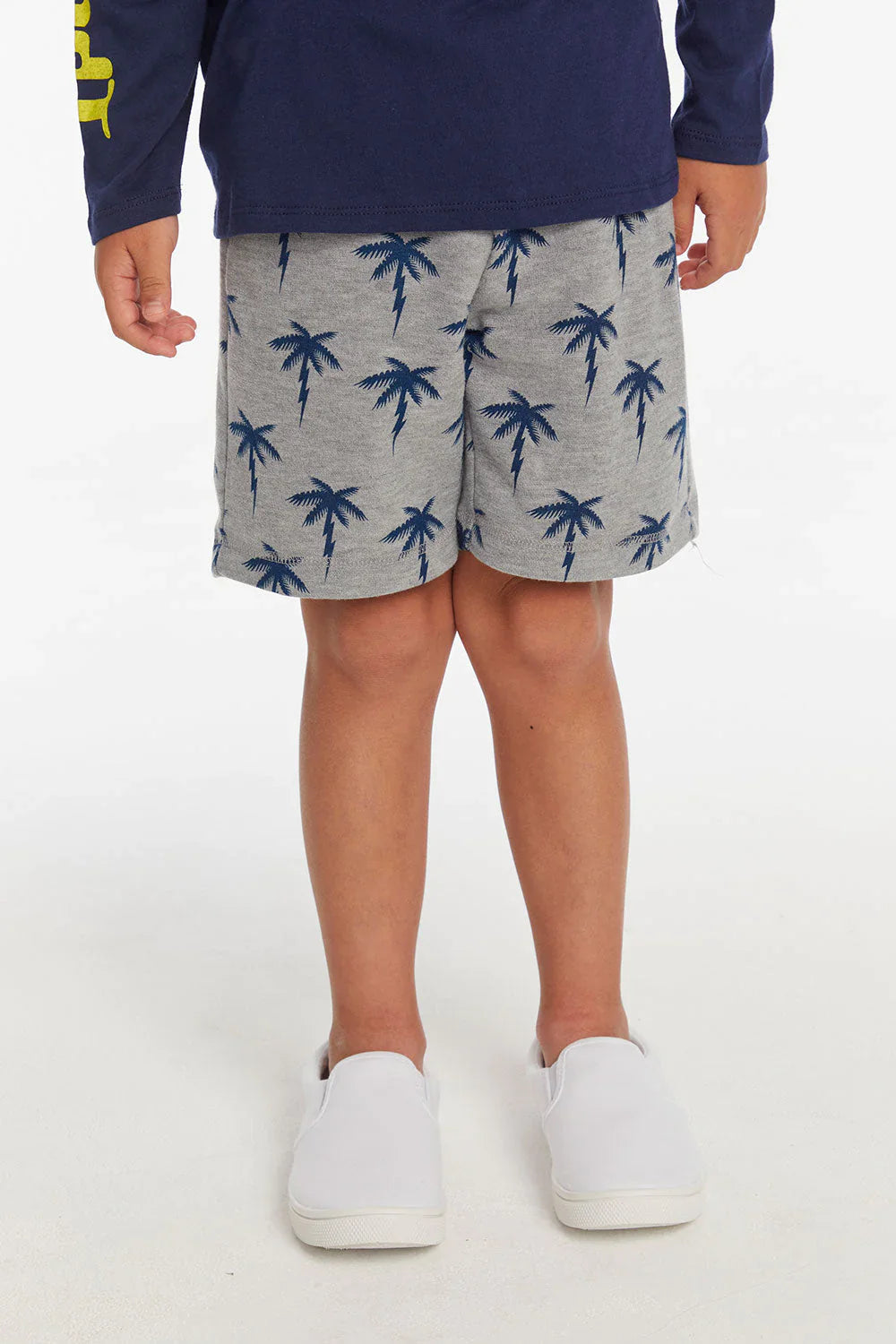 Boy's Lightning Palms Shorts, heather gray