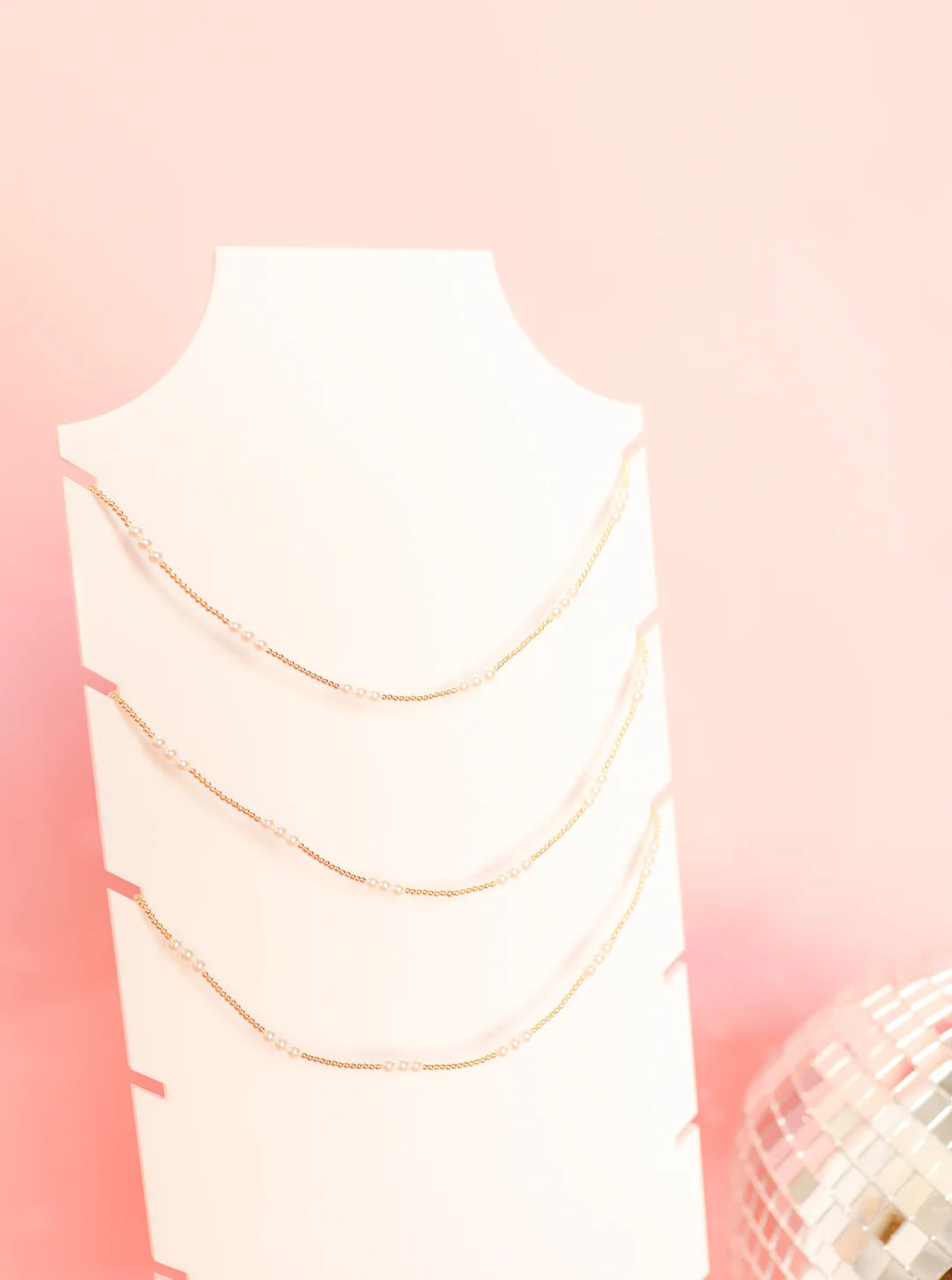 ILY Pearl Beaded Necklace 18"