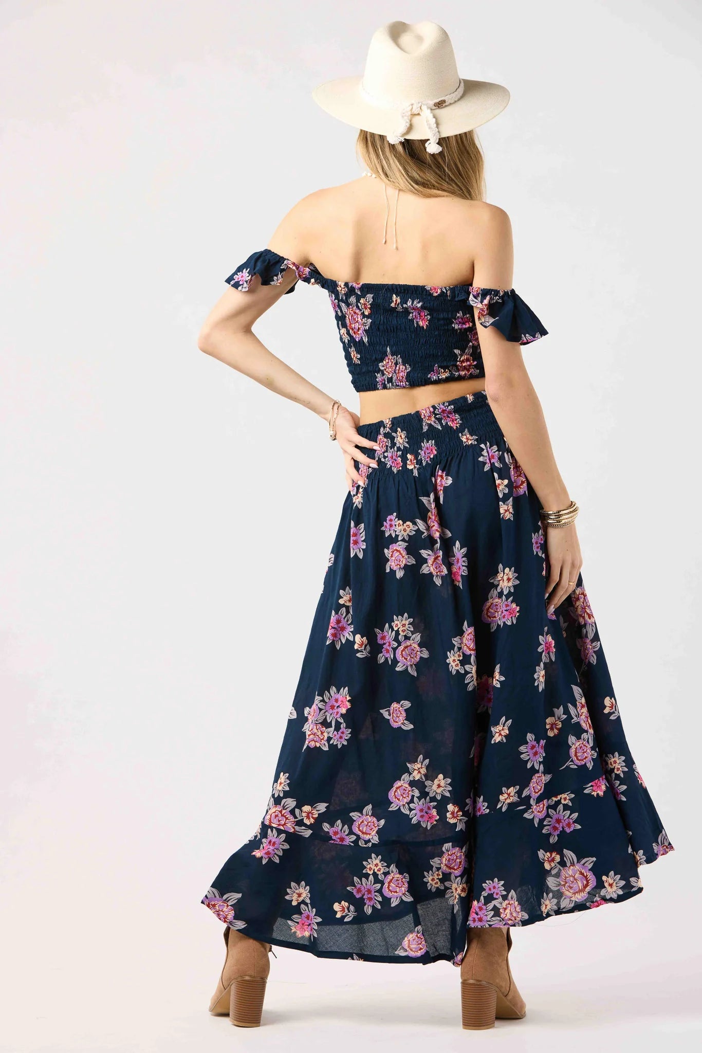 Hollie Top & Dakota Skirt, Hawaiian Navy