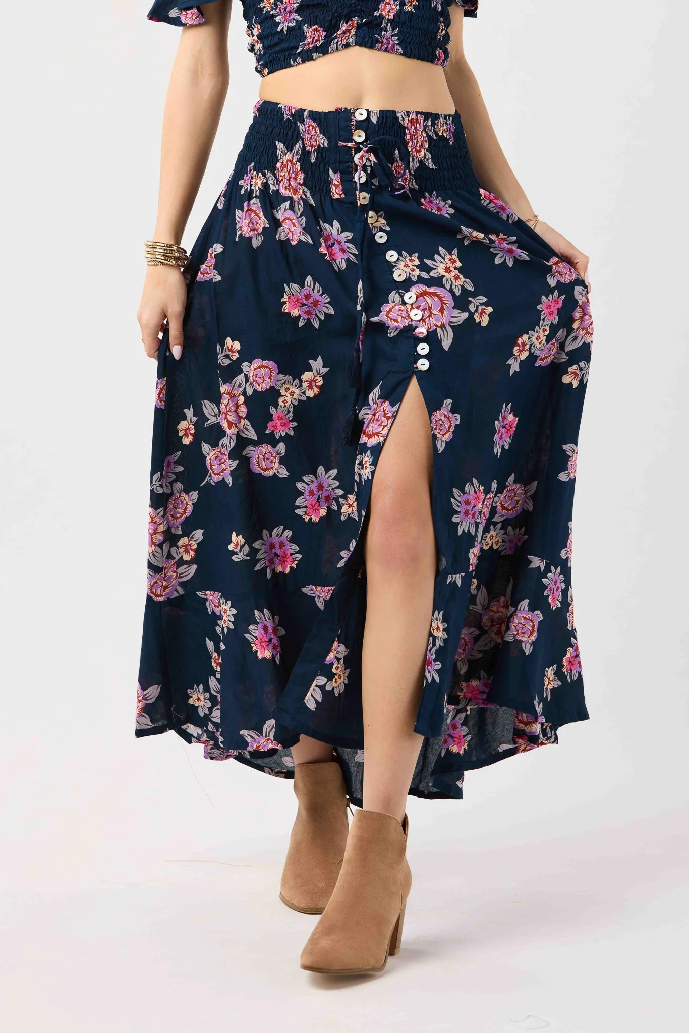 Hollie Top & Dakota Skirt, Hawaiian Navy