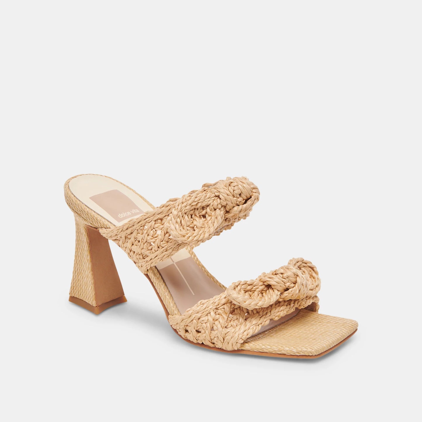 Niyah Light Natural Rafia Bow Heels