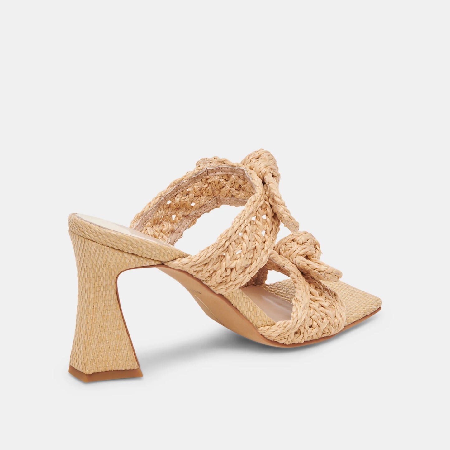 Niyah Light Natural Rafia Bow Heels