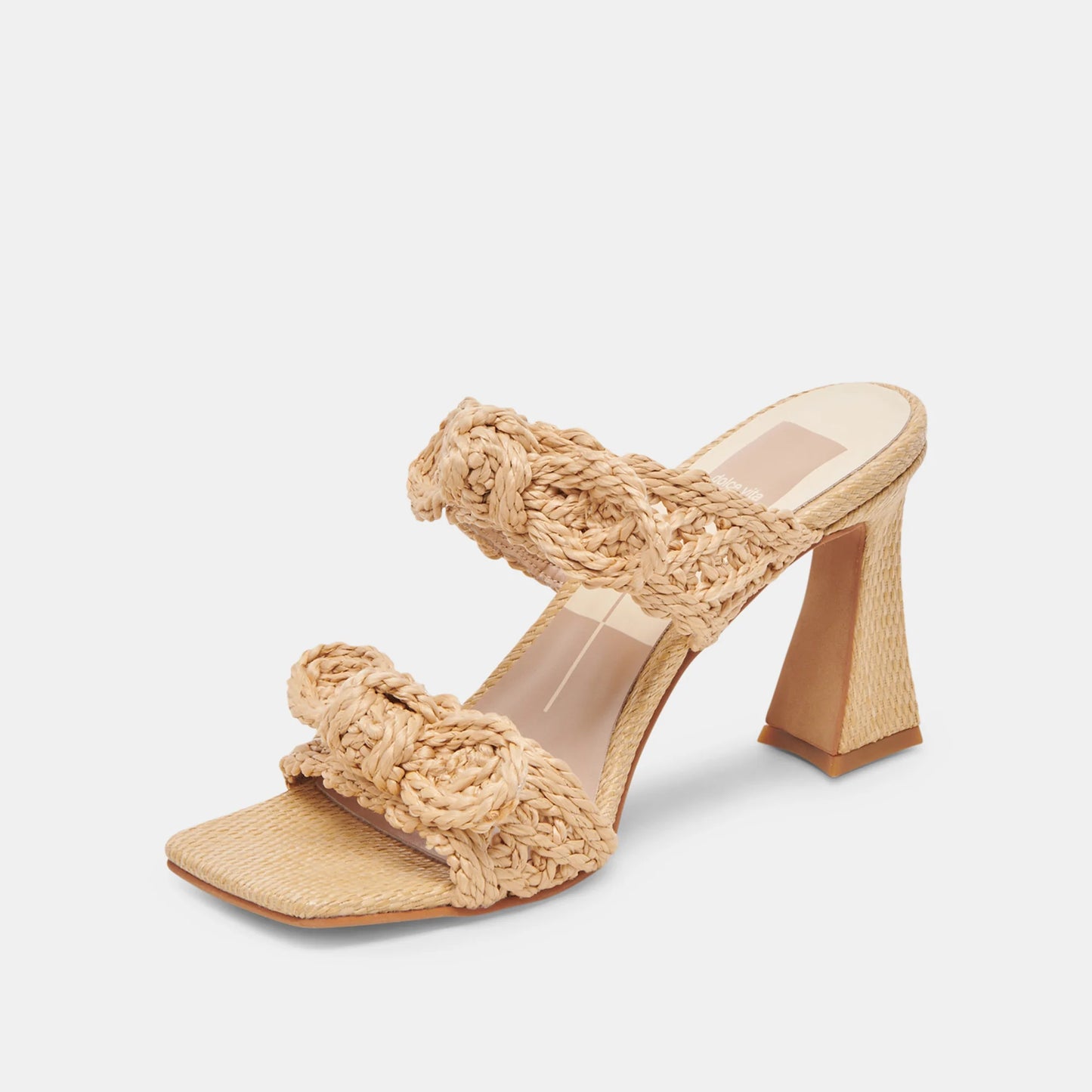 Niyah Light Natural Rafia Bow Heels