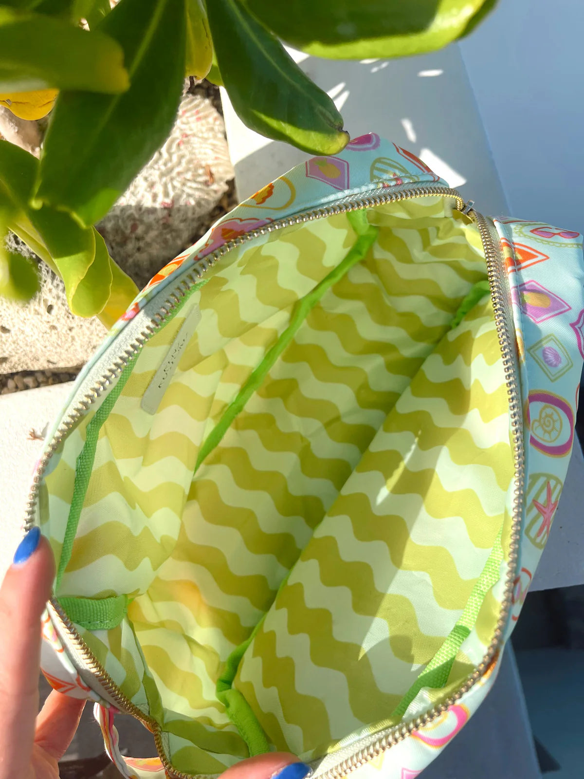 Vacay Mint Palms Large Bag