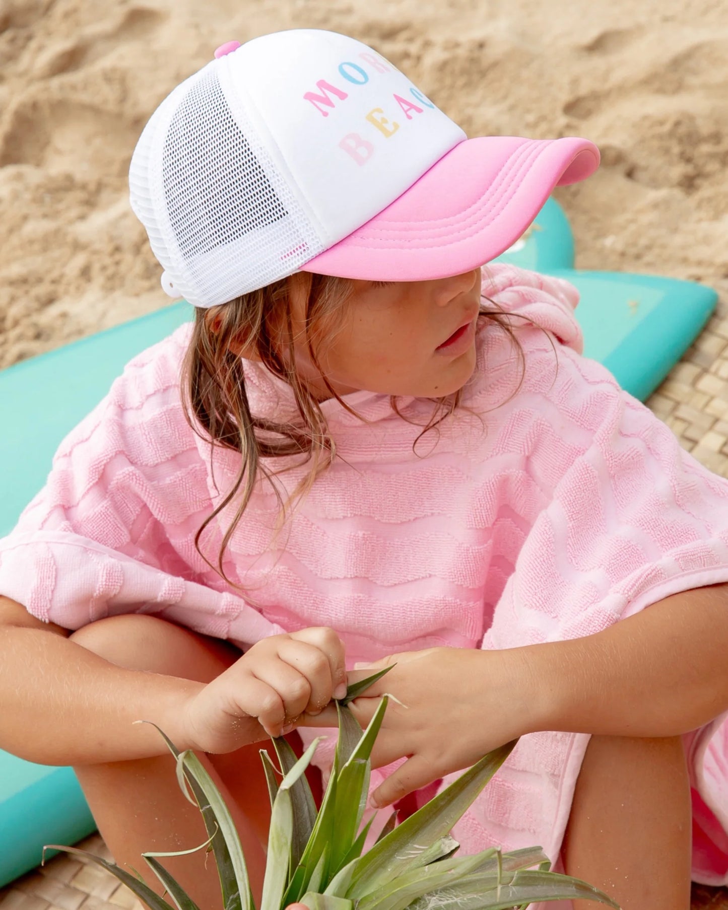 El Ray Wave Poncho Towel - Fairy Tale Pink