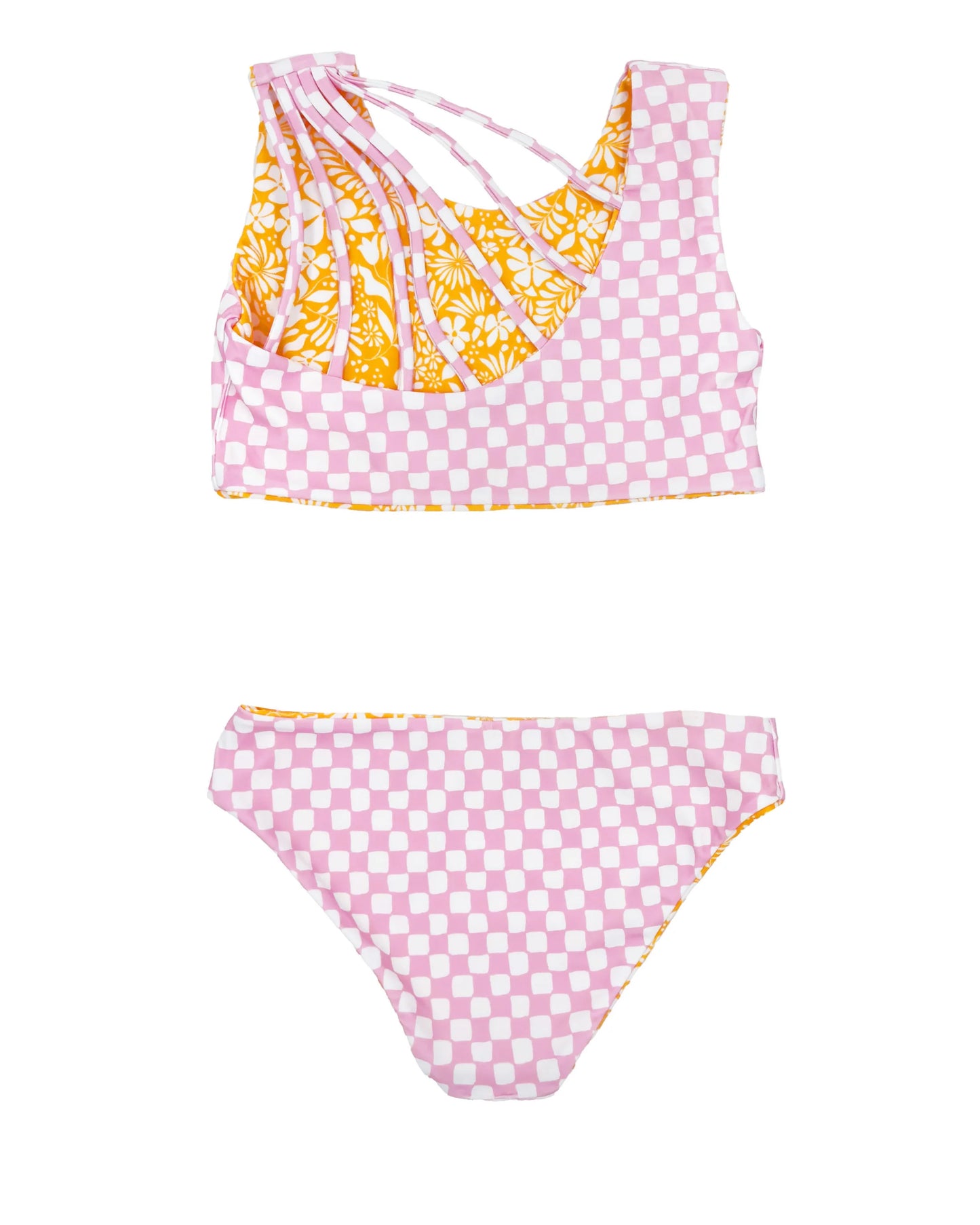 Summer Sun Reversible Girl's Bikini - Golden Sun