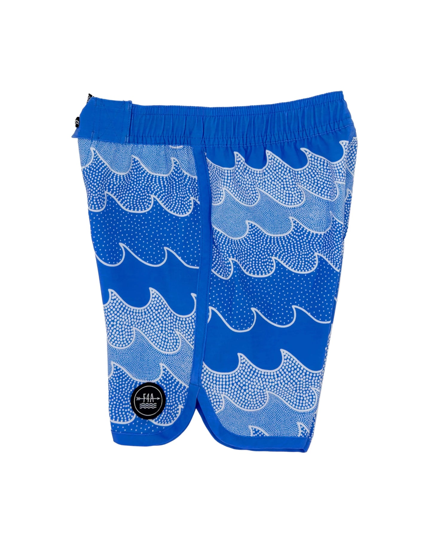 Cosmic Waves Boy Boardshort - Marina Blue
