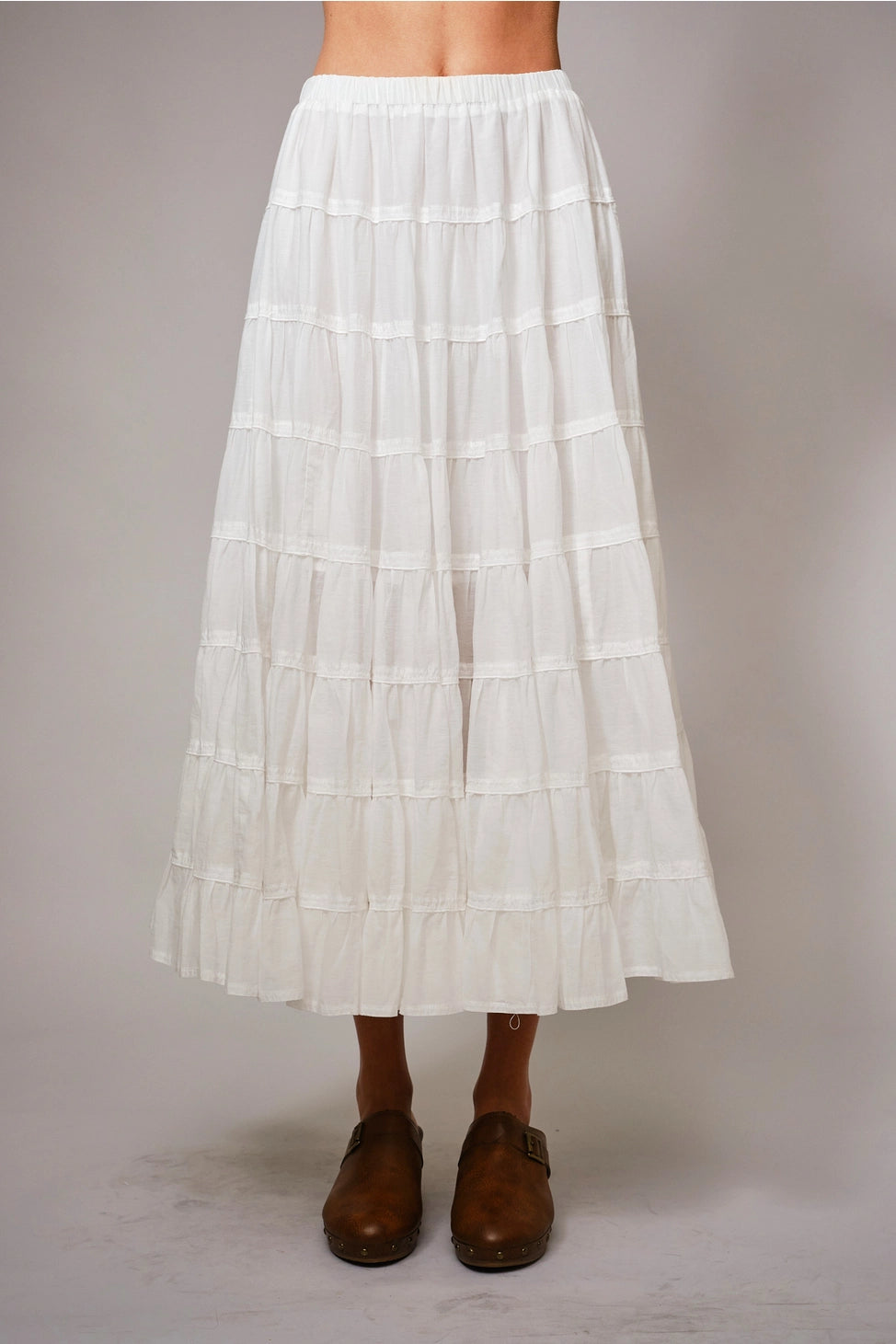 Cotton Midi Skirt