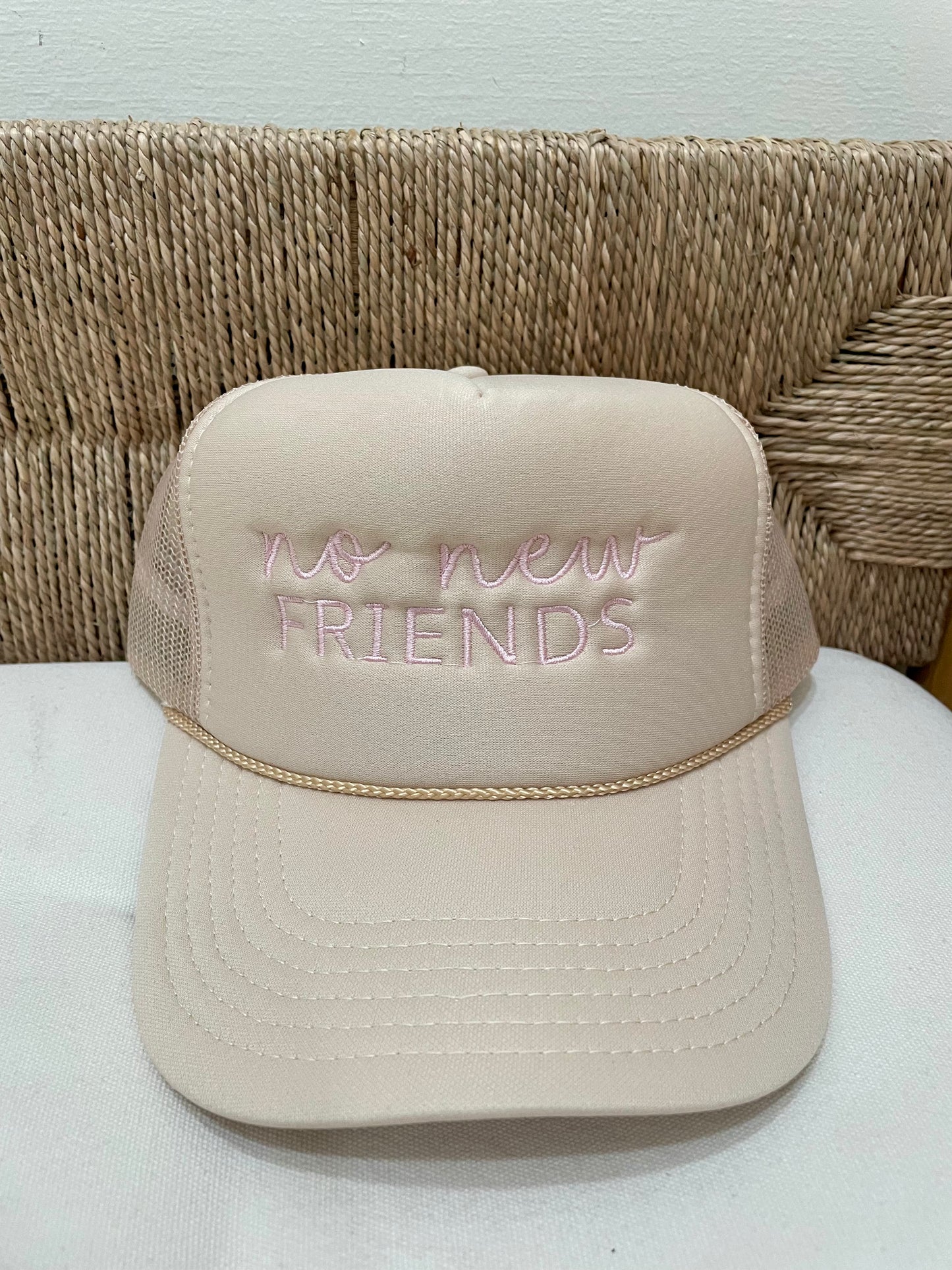 No New Friends trucker hat