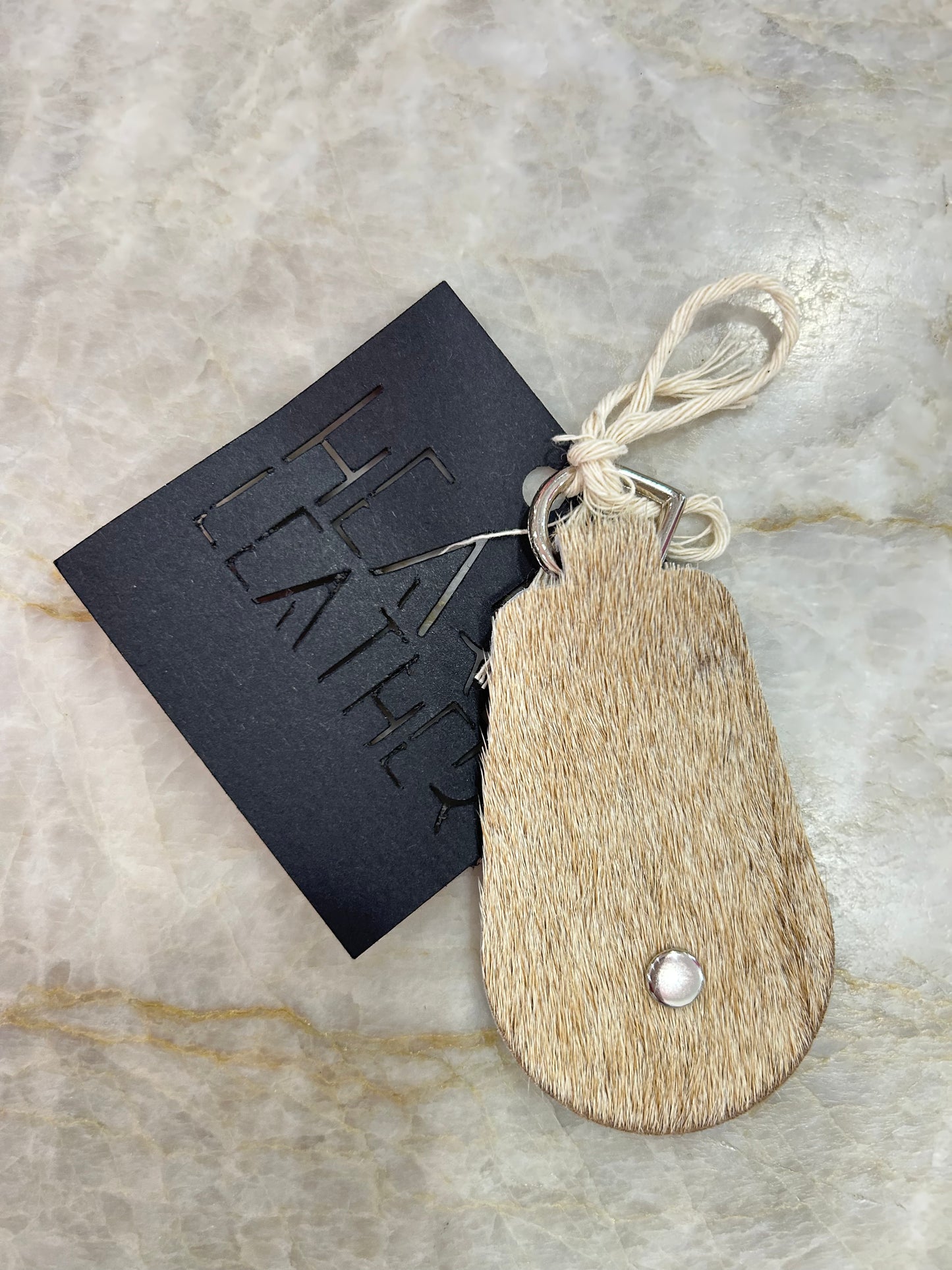 Leather Keychain - Animal Hide