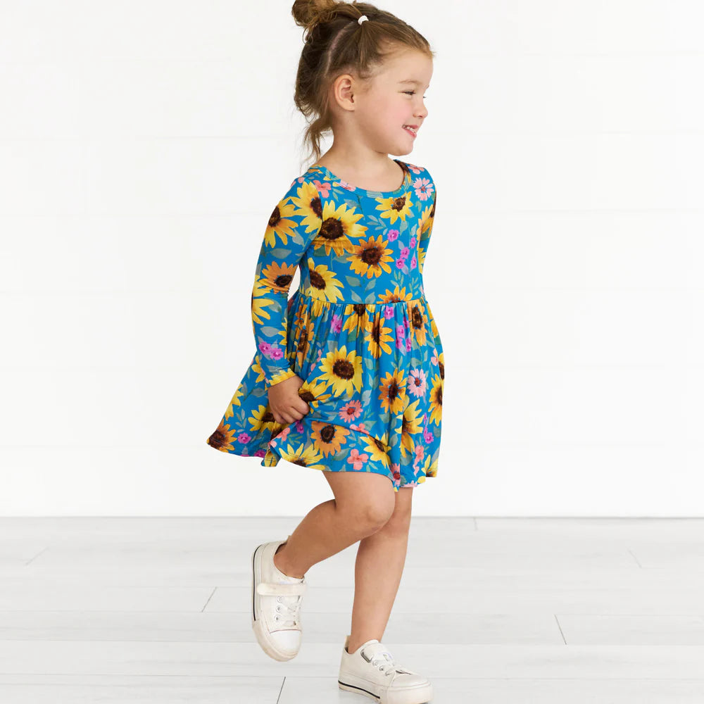 Sunflower Fields Twirl Dress