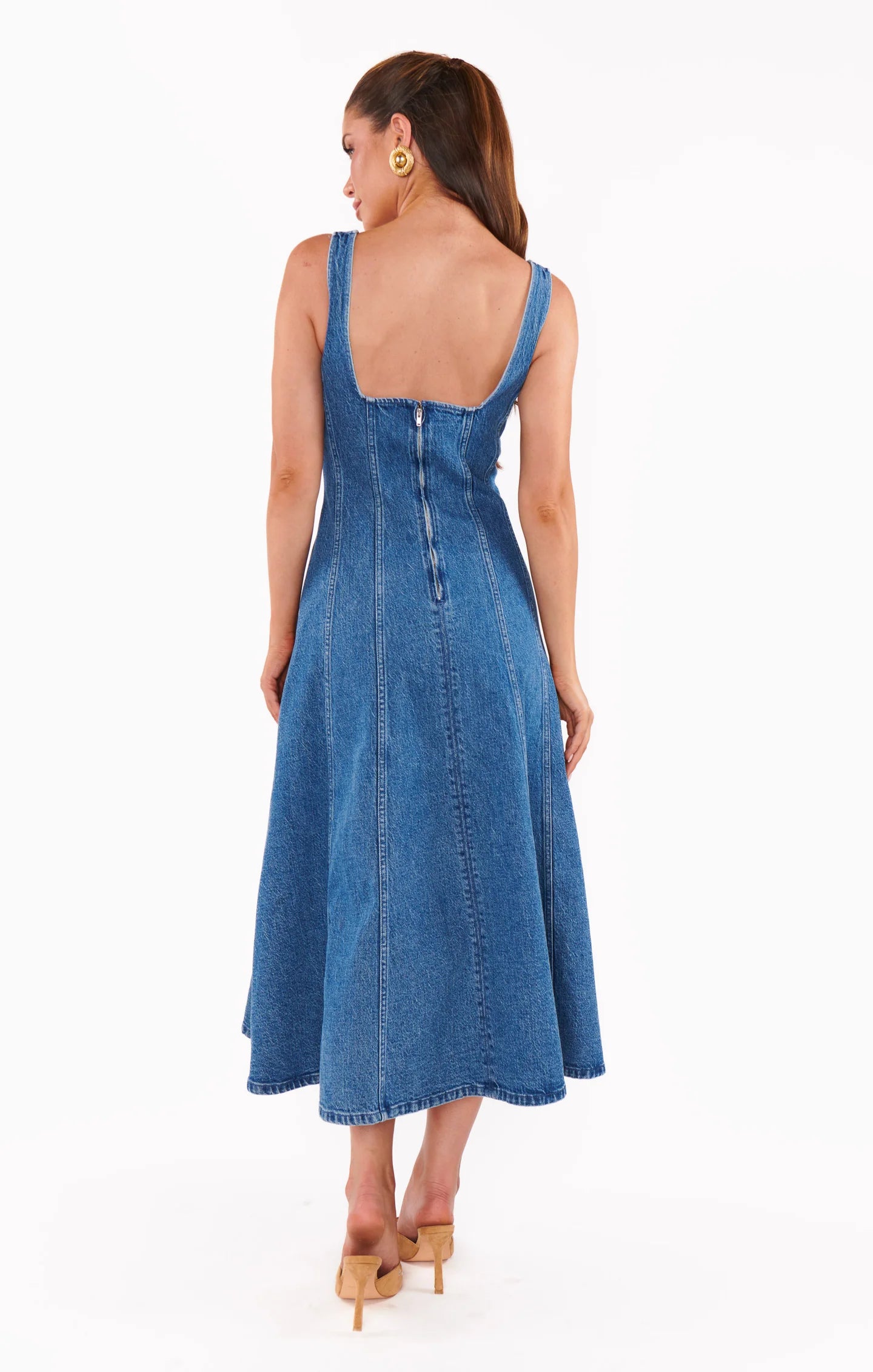 Prim Midi Dress - Windy Indigo