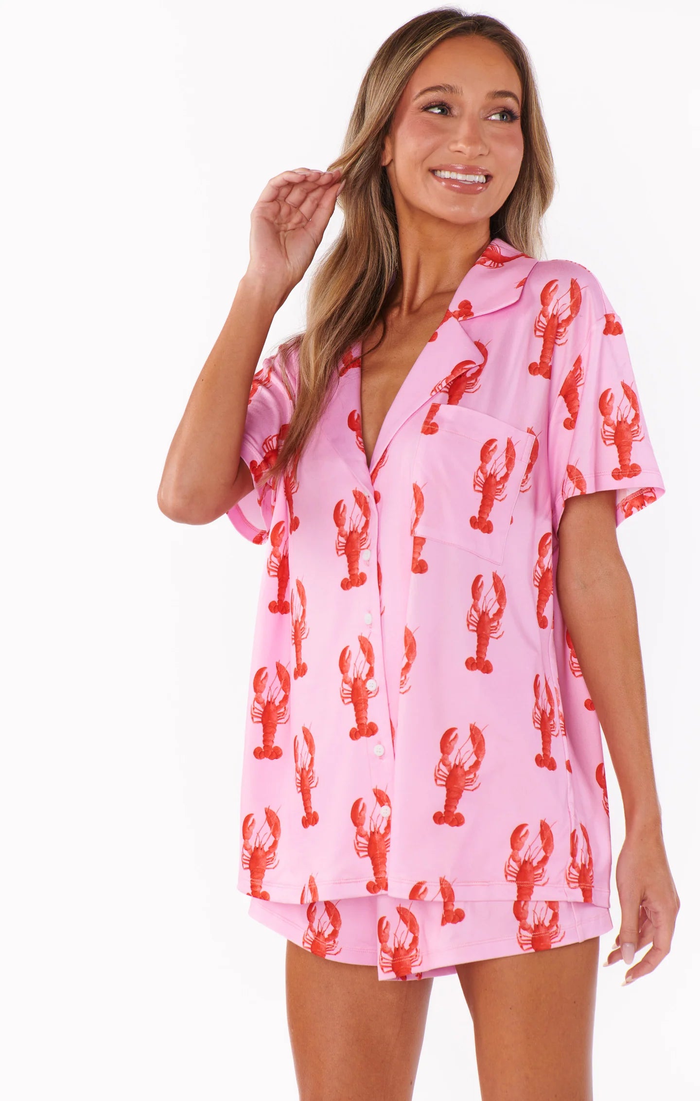 Sunday Morning Pj Set - Pink Lobster