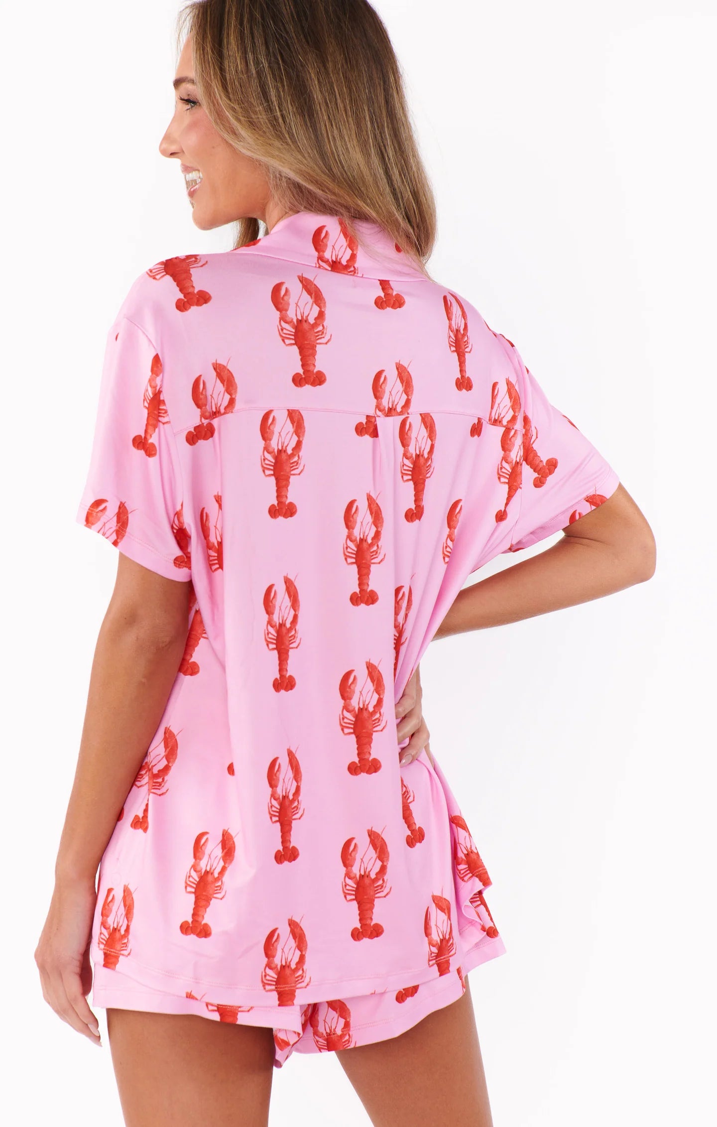 Sunday Morning Pj Set - Pink Lobster