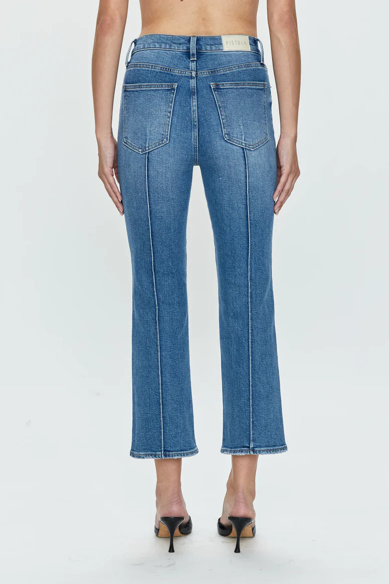 Lennon Pintuck High Rise Crop Boot